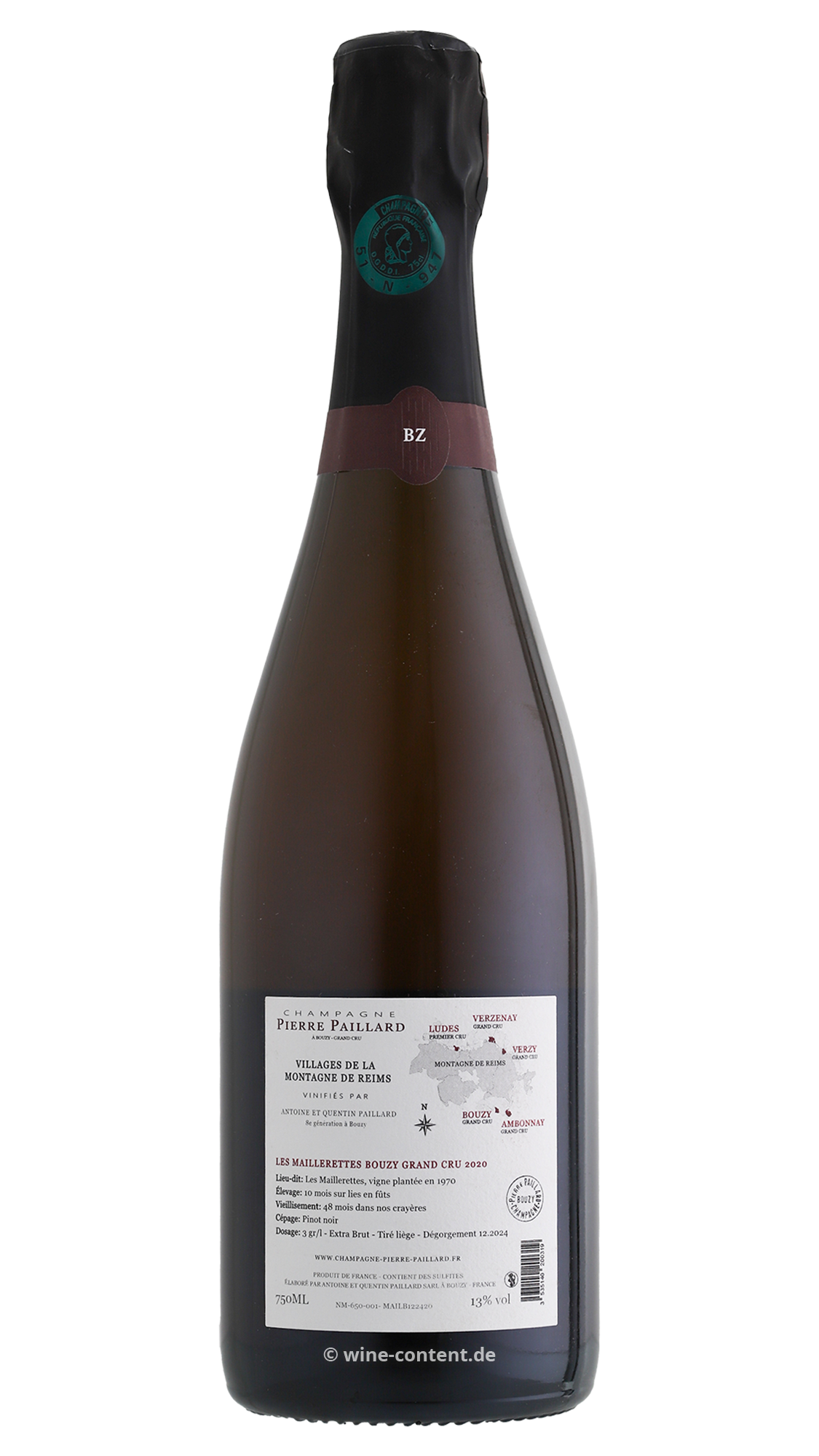 Champagner Les Maillerettes 2020 Bouzy Grand Cru Extra Brut