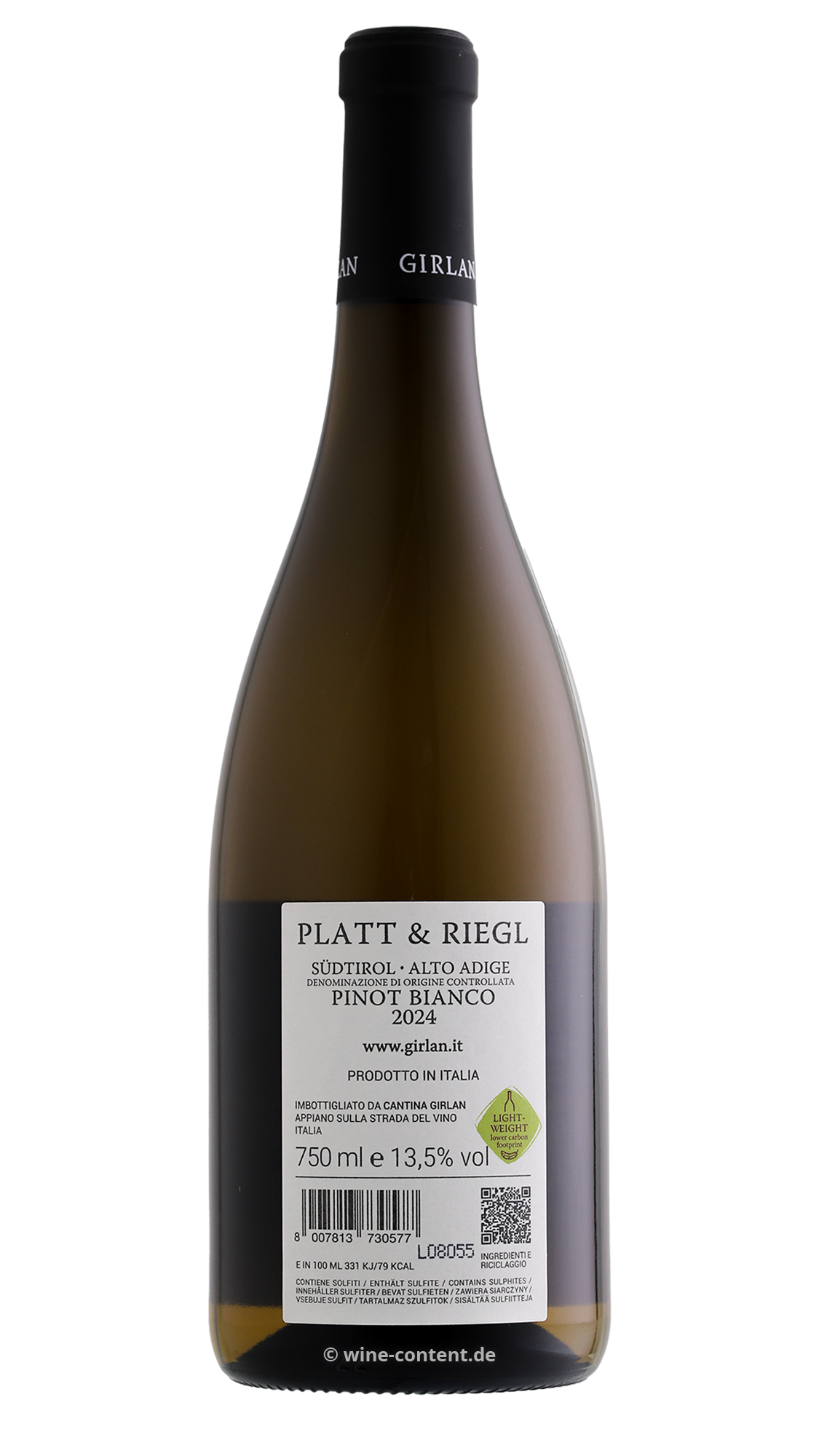 Pinot Bianco 2024 Platt & Riegl