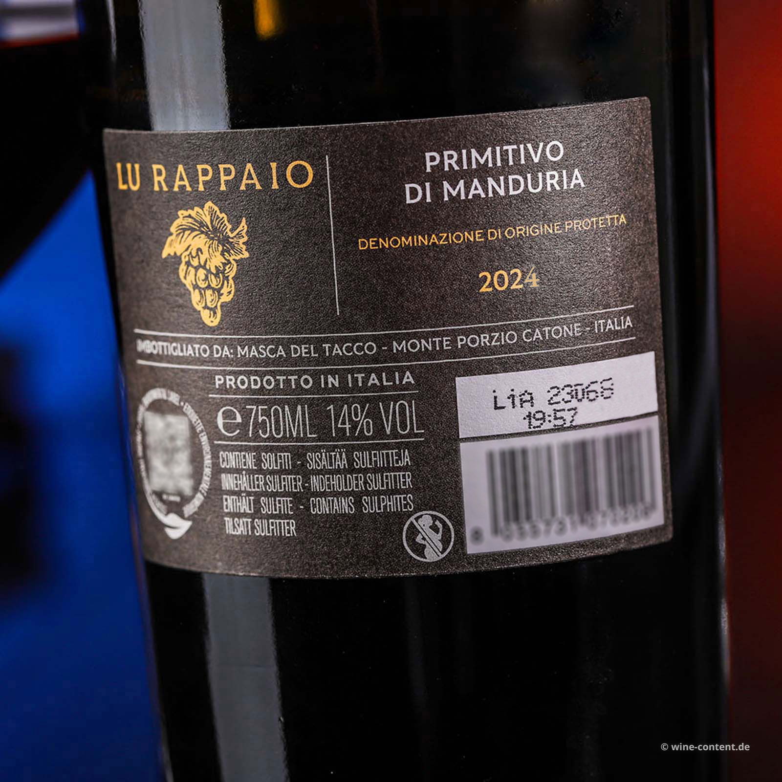 Primitivo di Manduria 2024 Lu Rappaio