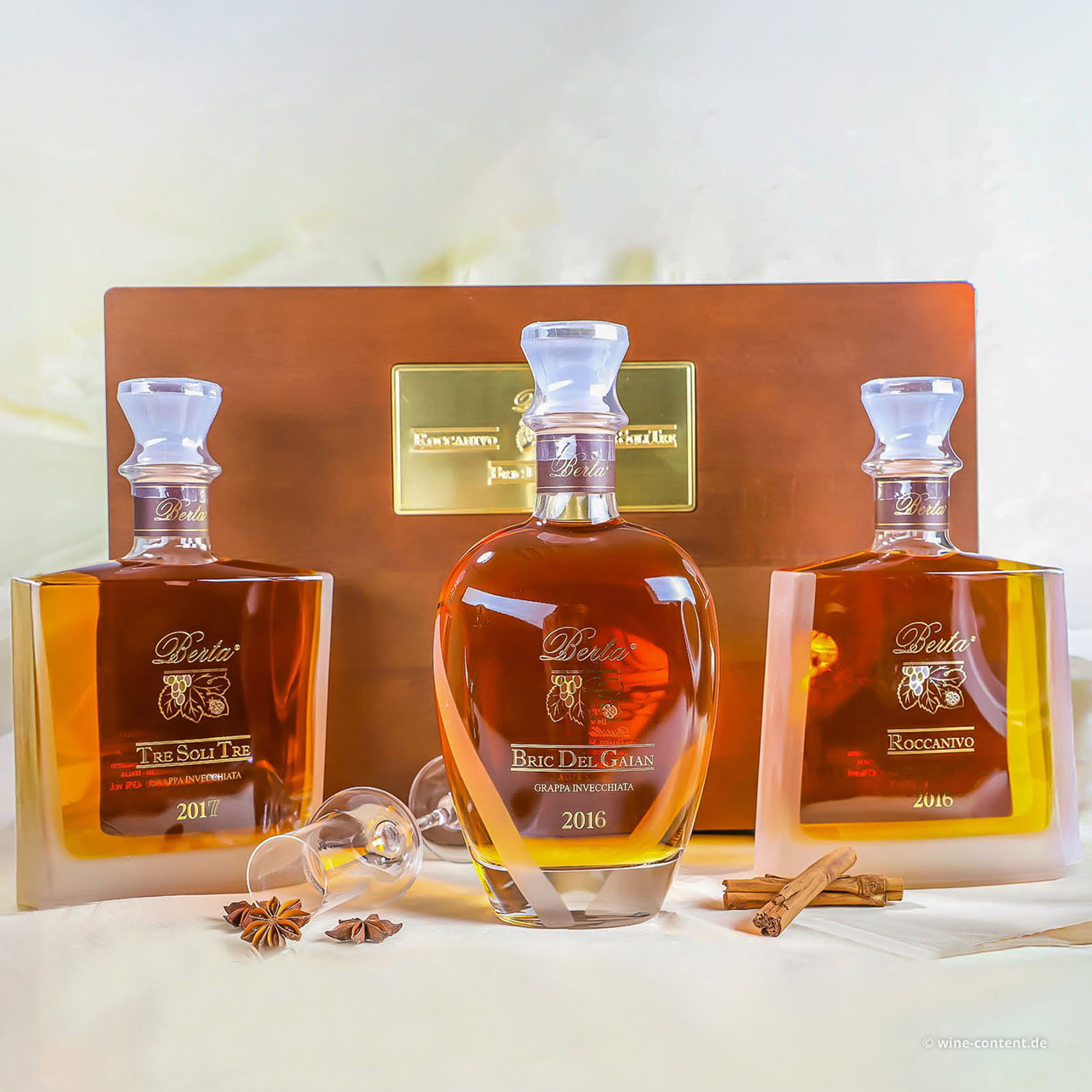 3er-Geschenkschatulle Grappa Tre Selezioni 2016/2017