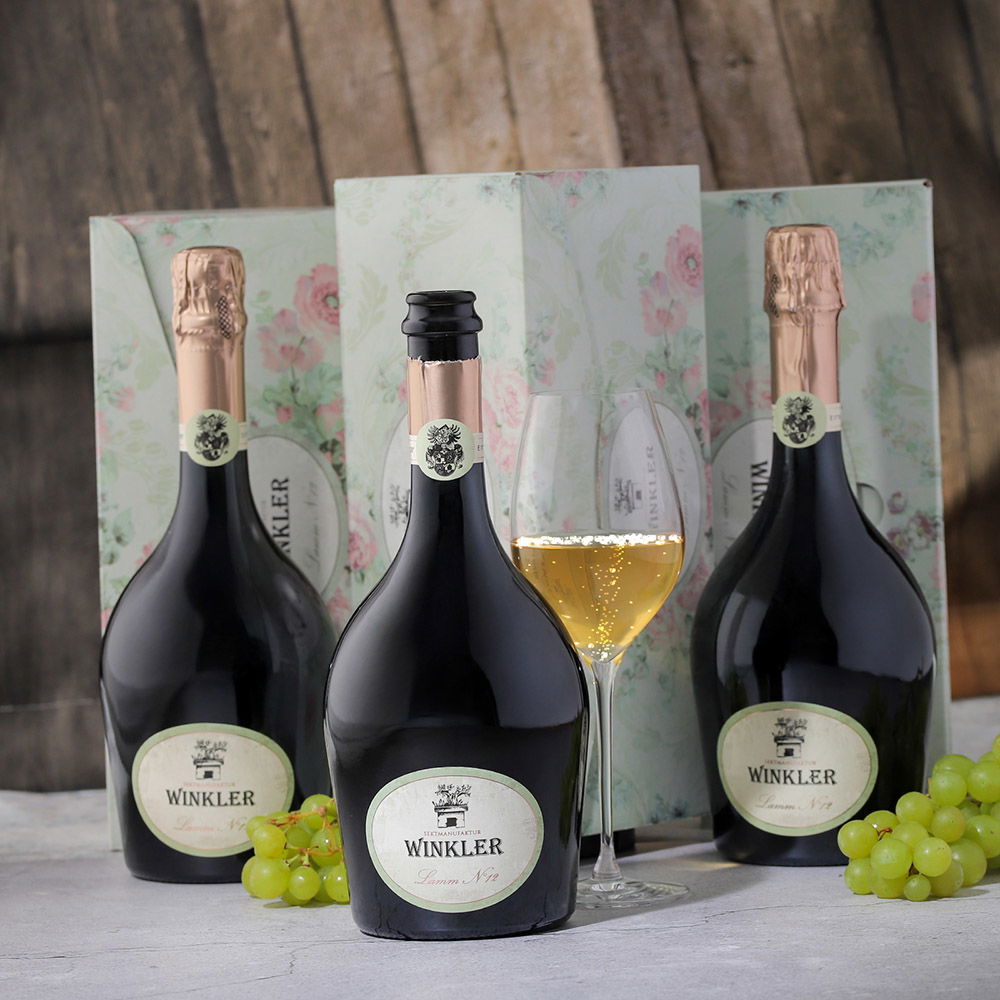 3er-Paket Spumante Lamm N°12 Extra Brut in Einzelverpackung