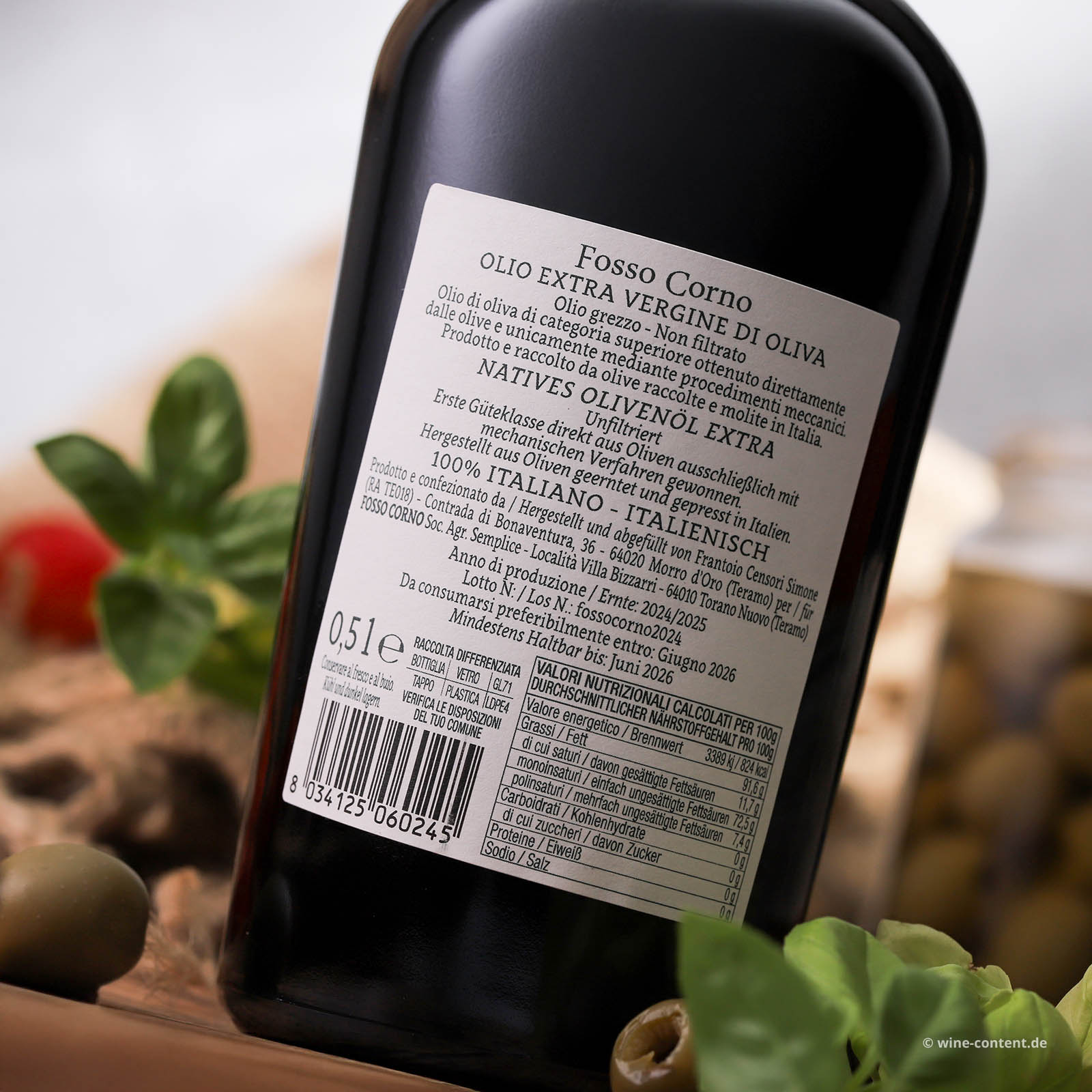 0,5 L Olivenöl Extra Vergine 2024