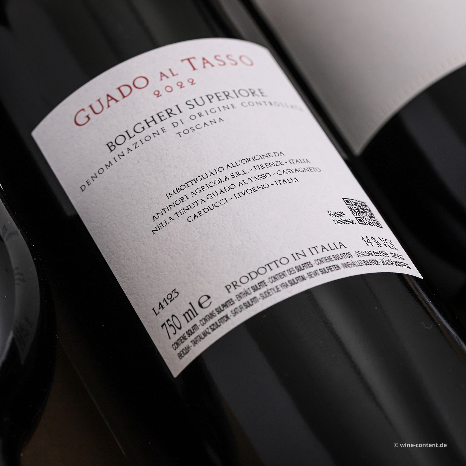 6er-Holzkiste Bolgheri Rosso Superiore 2022 Guado al Tasso