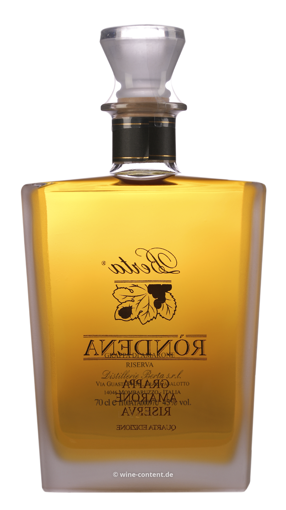 Grappa Amarone Riserva Ròndena in Holzkassette