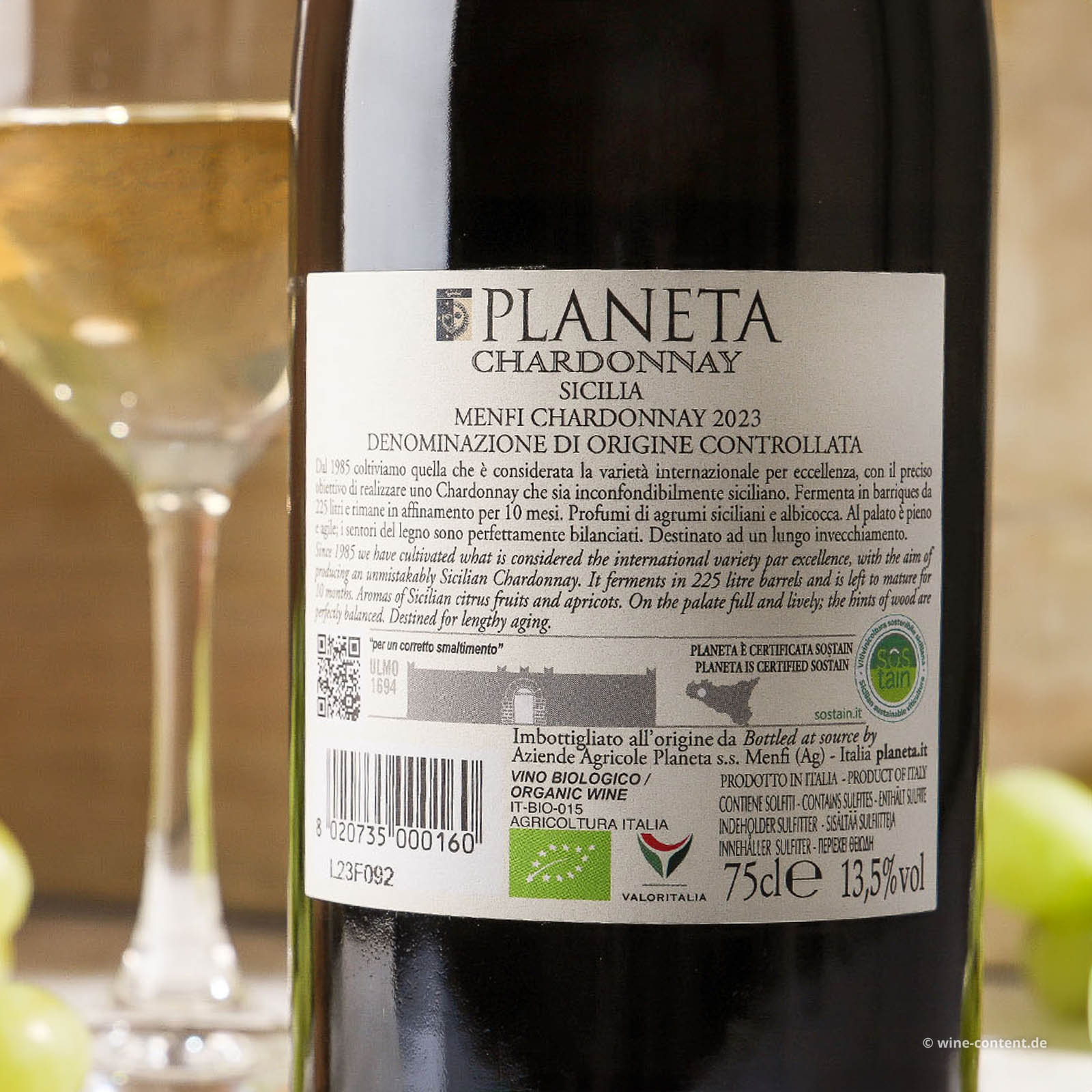 Chardonnay Sicilia Menfi 2023 Bio