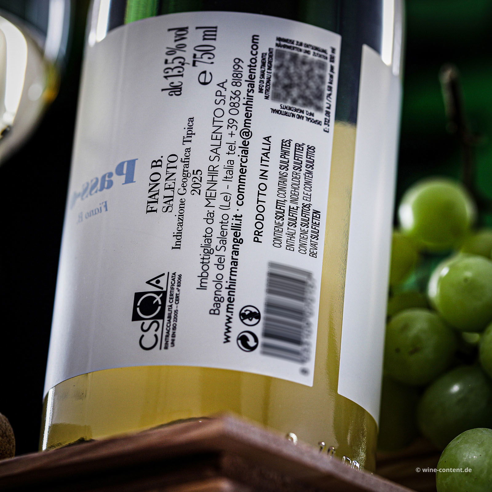 Fiano Salento 2025 Pass-O