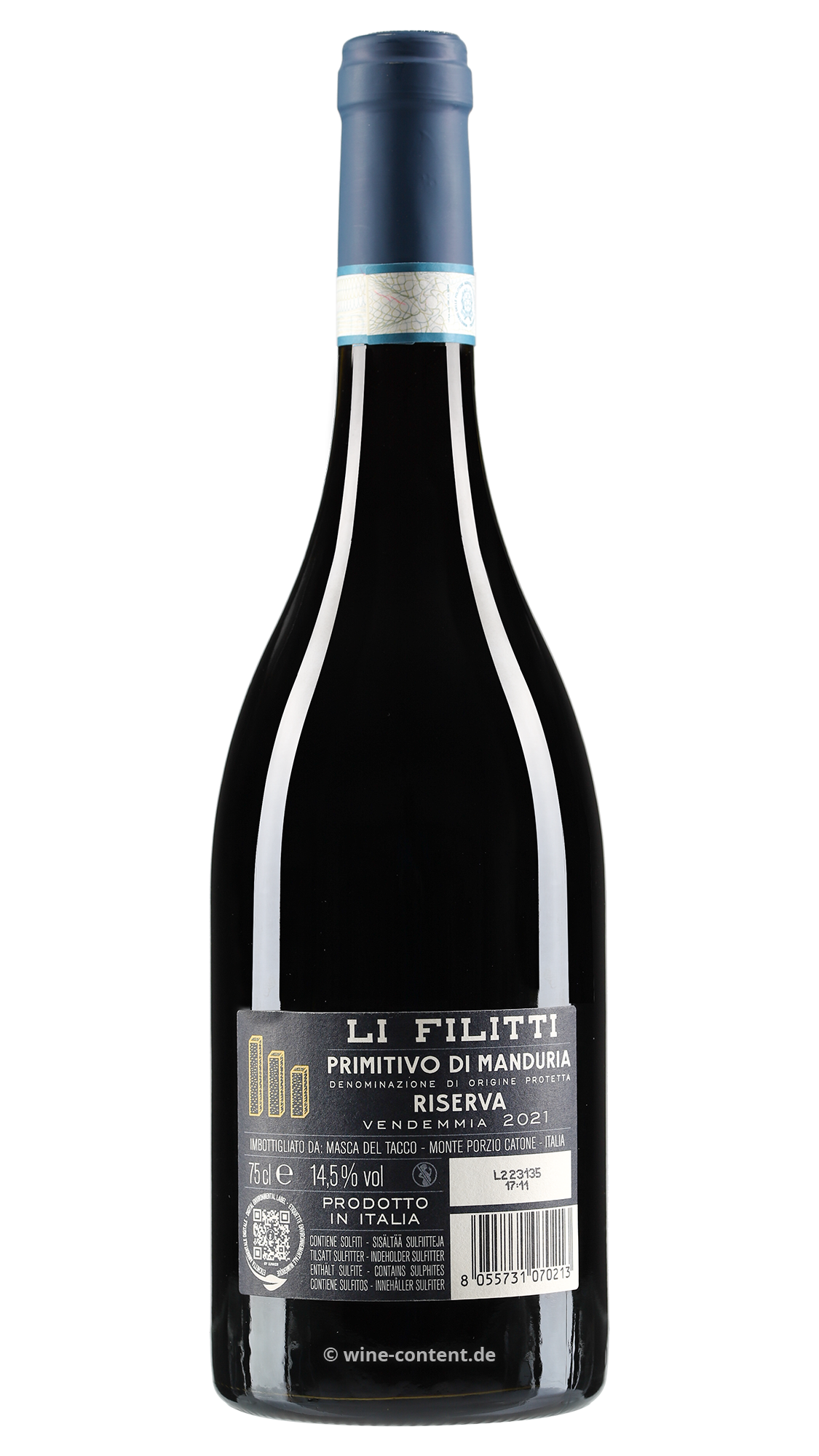 Primitivo di Manduria Riserva 2021 Li Filitti