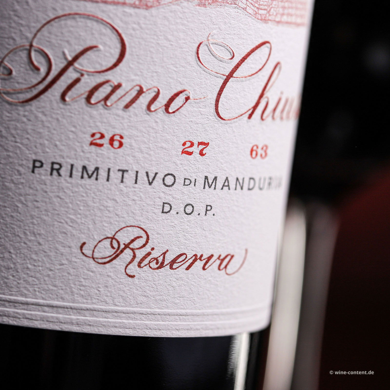 Primitivo di Manduria Riserva 2022 Piano Chiuso