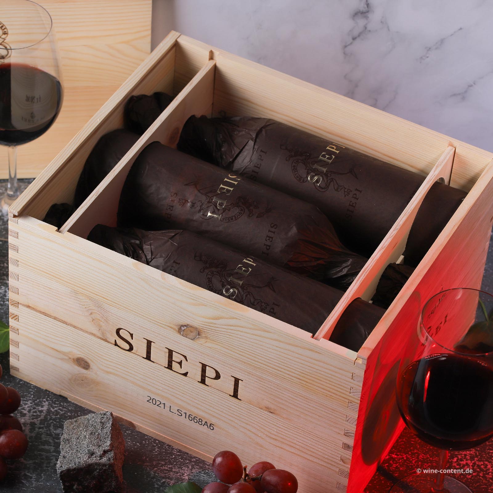6er-Holzkiste Siepi 2021
