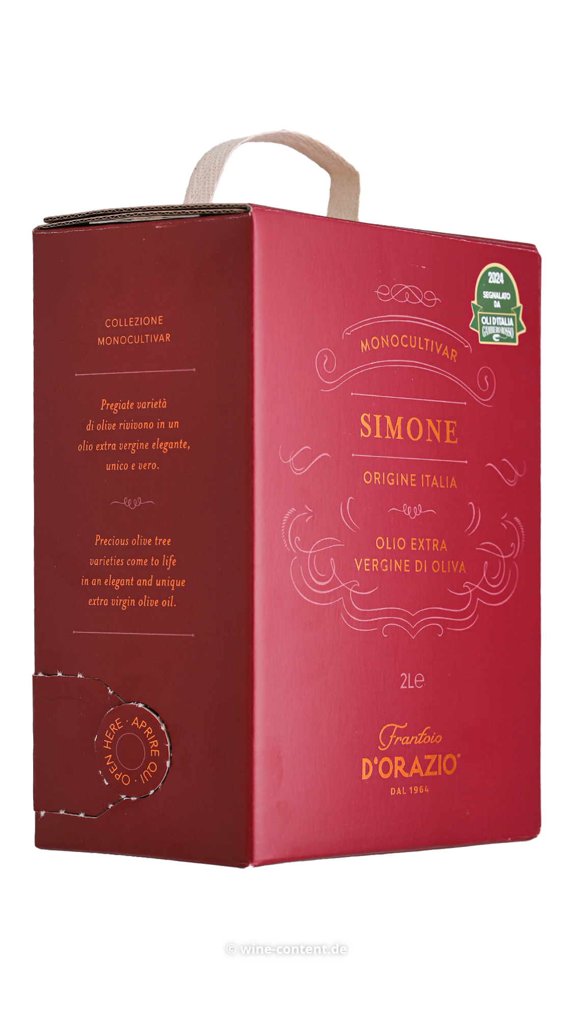 2 L Olivenöl Extra Vergine Simone Bag in Box