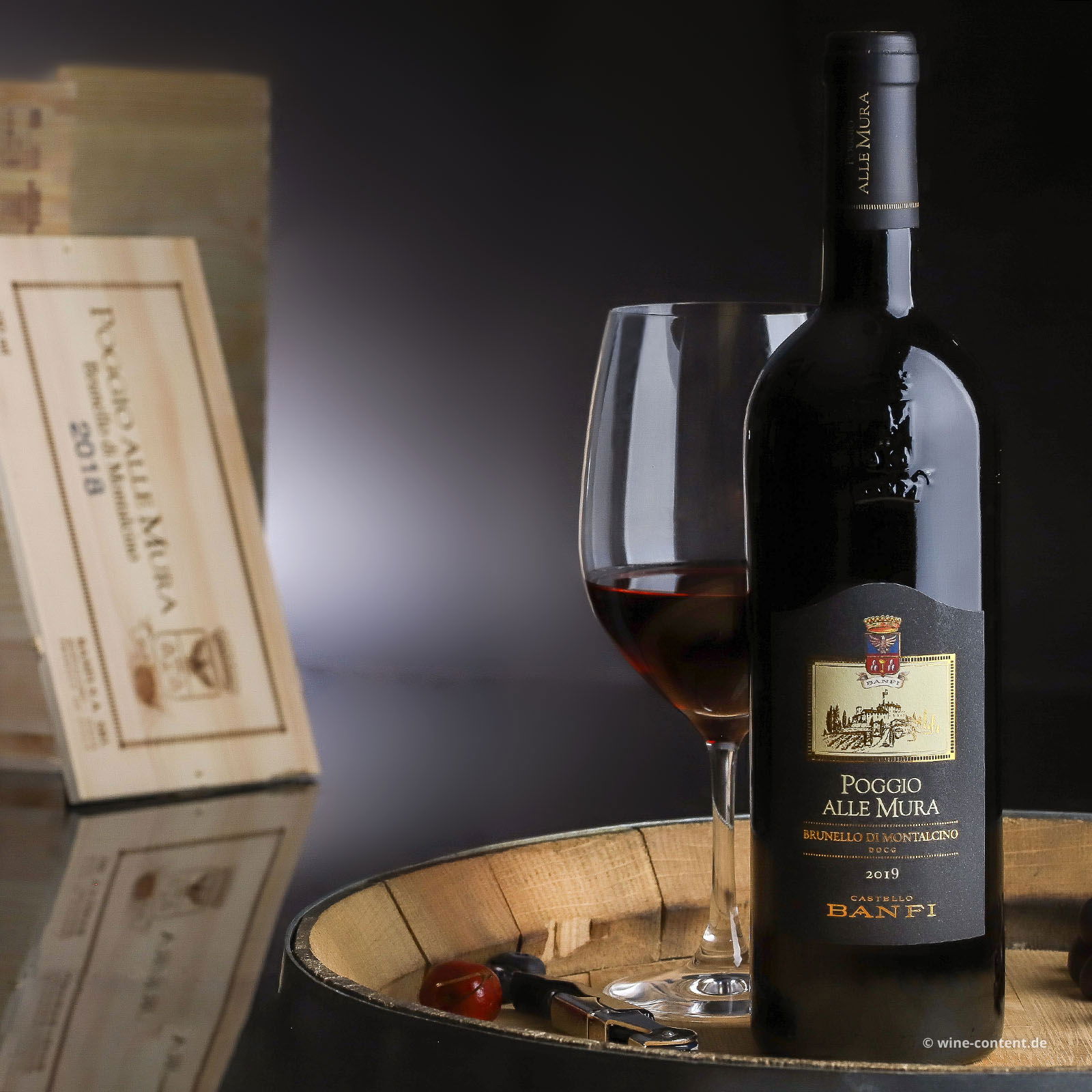 6er-Holzkiste Brunello di Montalcino 2019 Poggio alle Mura