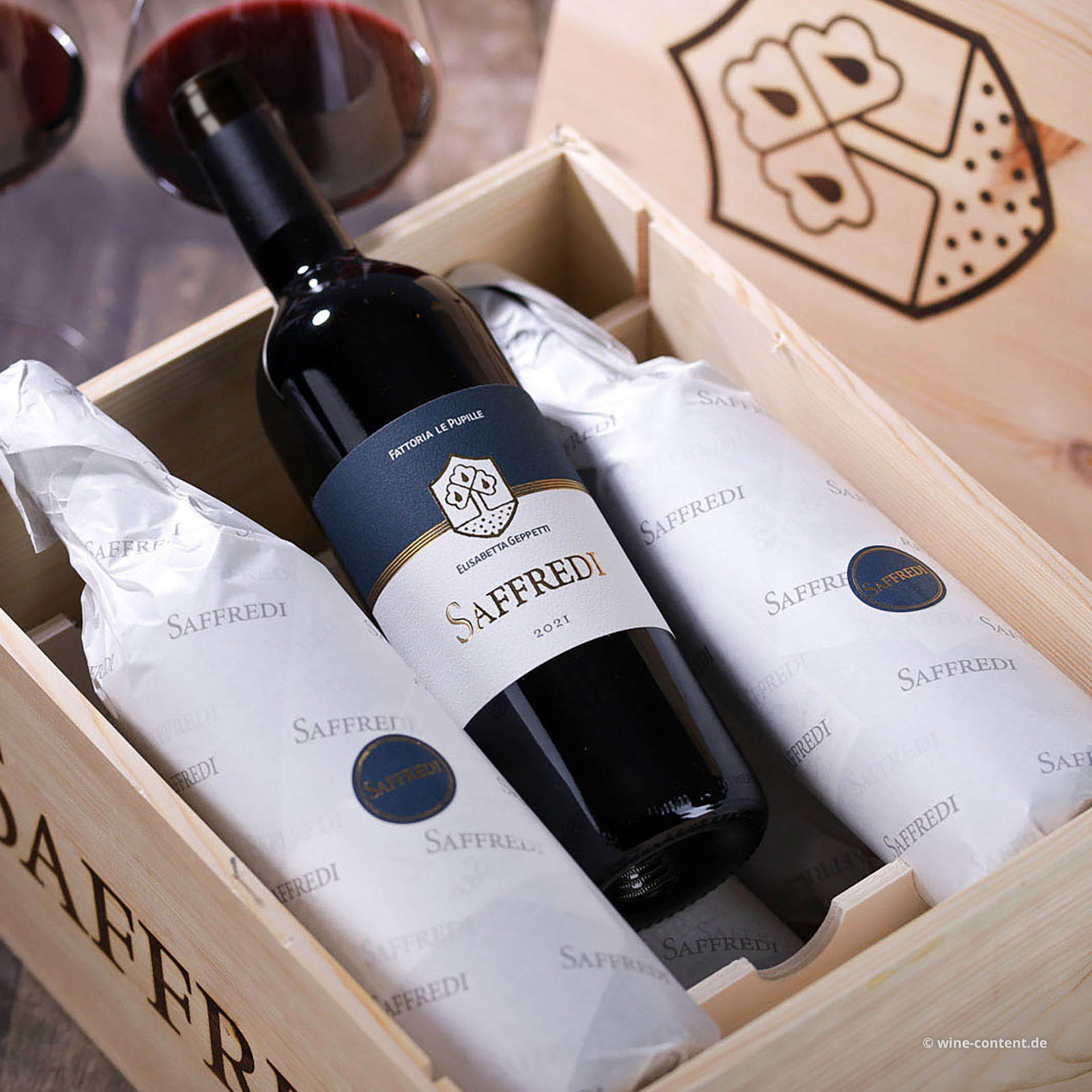 6er-Holzkiste Saffredi 2021