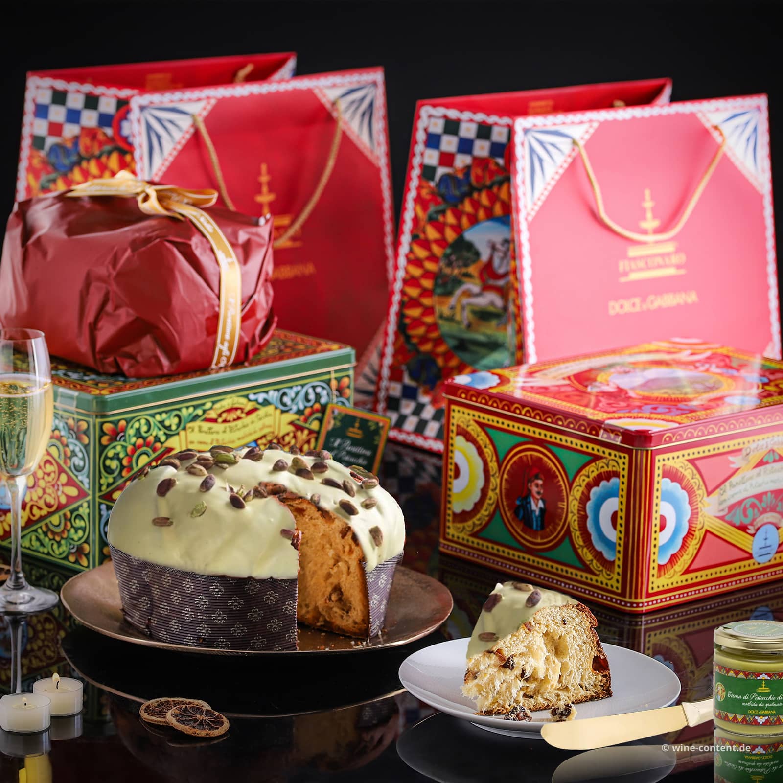 2x Panettone mit sizilianischen Pistazien Dolce & Gabbana 2x Panettone mit sizilianischen Pistazien Dolce & Gabbana