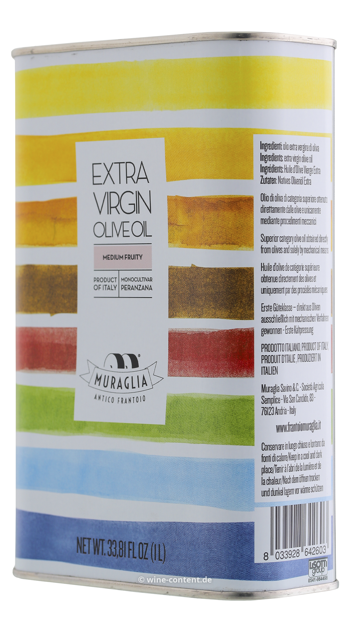 1 L Olivenöl Extra Vergine 2025 Fruttato Medio Kanister