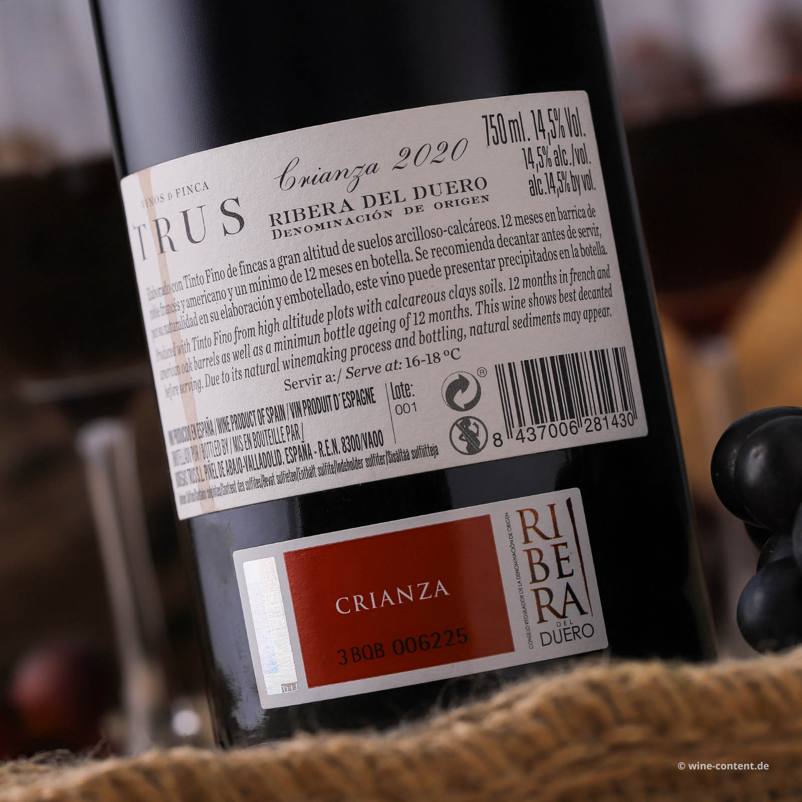Tempranillo Crianza 2020 Trus