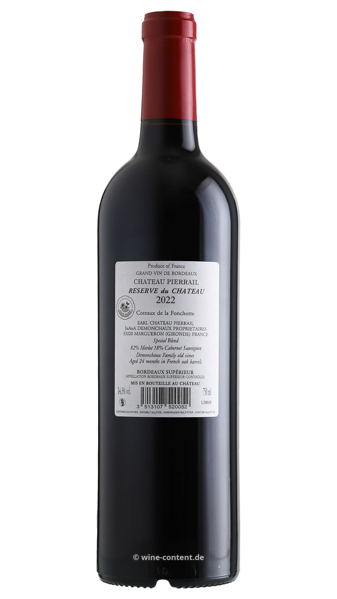 Bordeaux Supérieur 2022 Réserve du Château