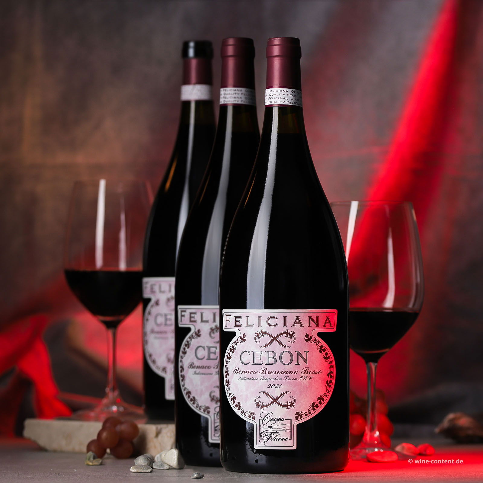 3er-Paket Benaco Bresciano Rosso 2021 Cebon Magnum