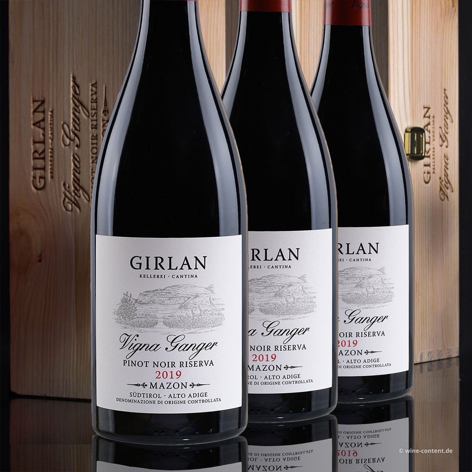 3er-Paket Pinot Noir Riserva 2019 Vigna Ganger