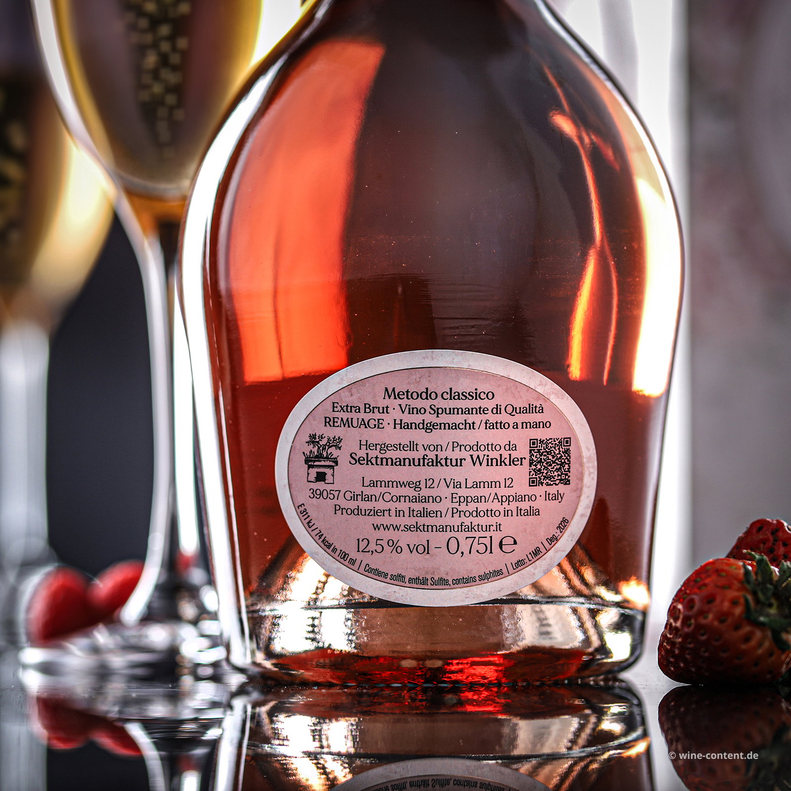 1x Spumante Lamm Rosé N°12 Extra Brut in Geschenkverpackung