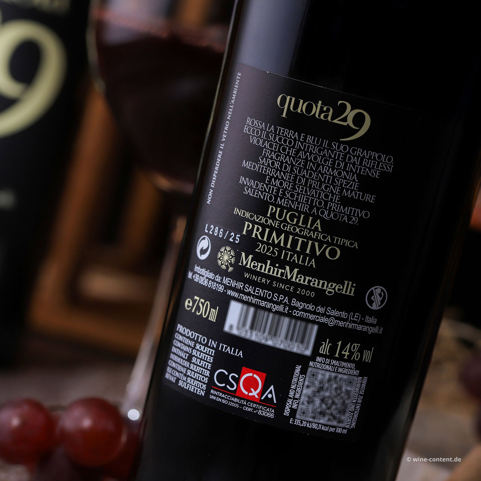 Primitivo 2025 Quota 29