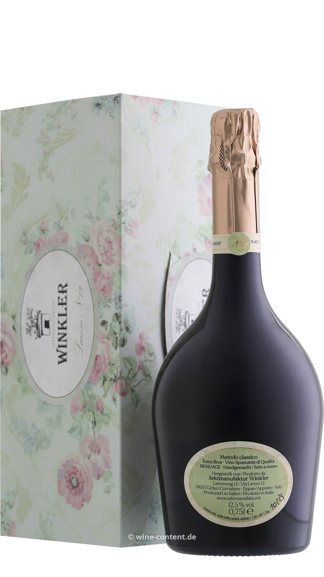 1x Spumante Lamm N°12 Extra Brut in Geschenkverpackung
