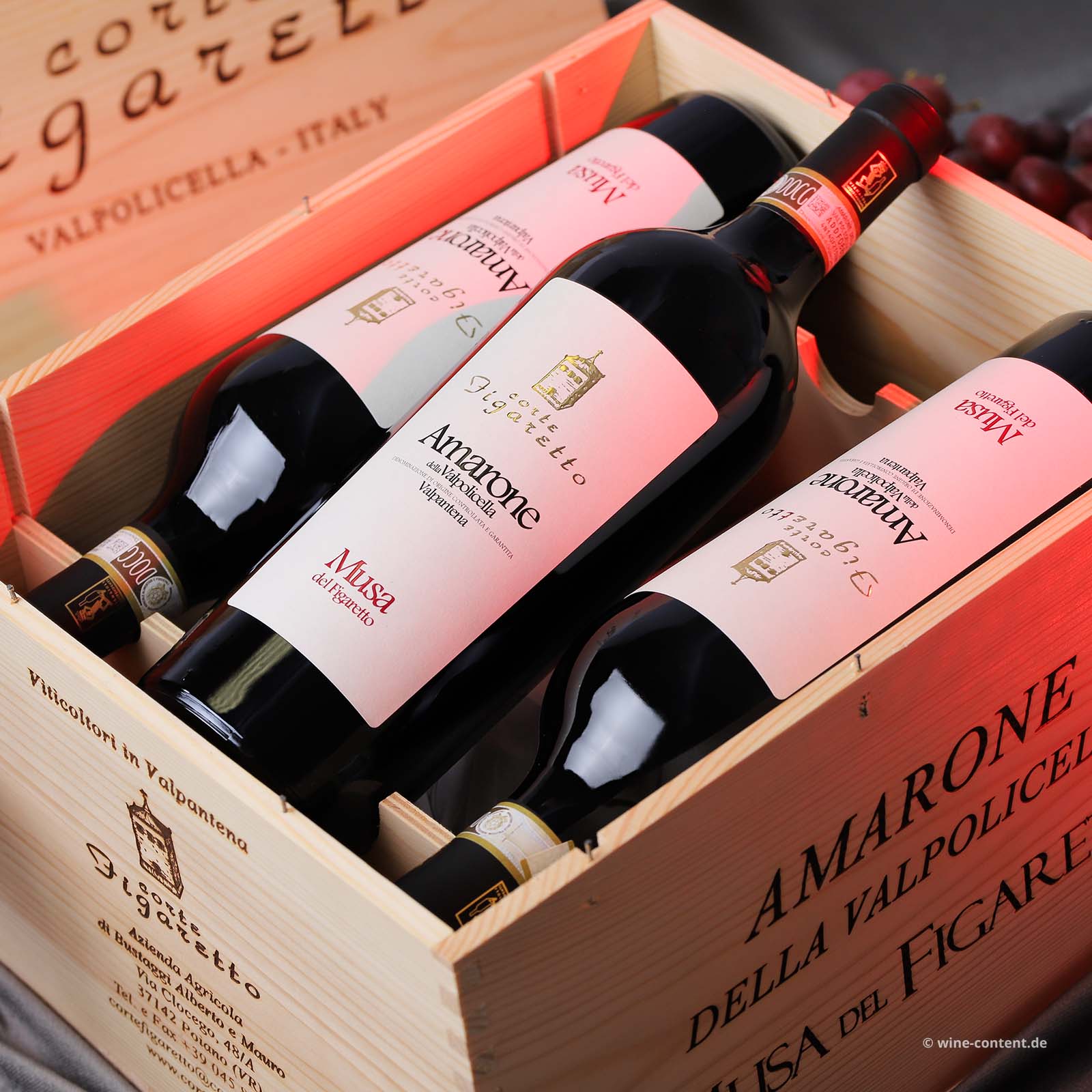 6er-Holzkiste Amarone Valpantena 2019 Musa del Figaretto