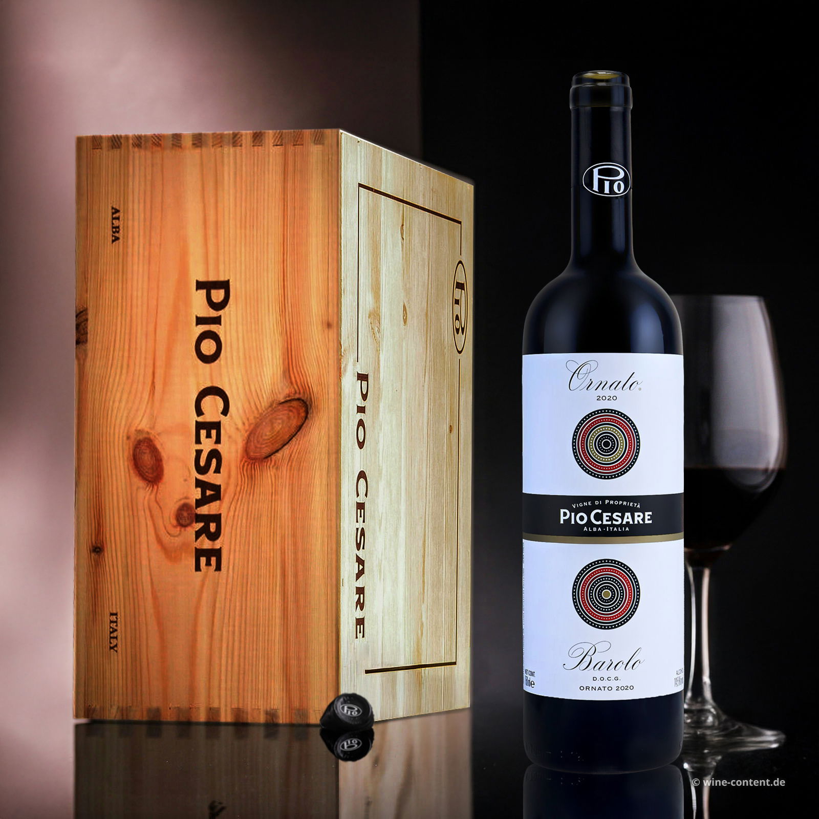6er-Holzkiste Barolo 2020 Ornato