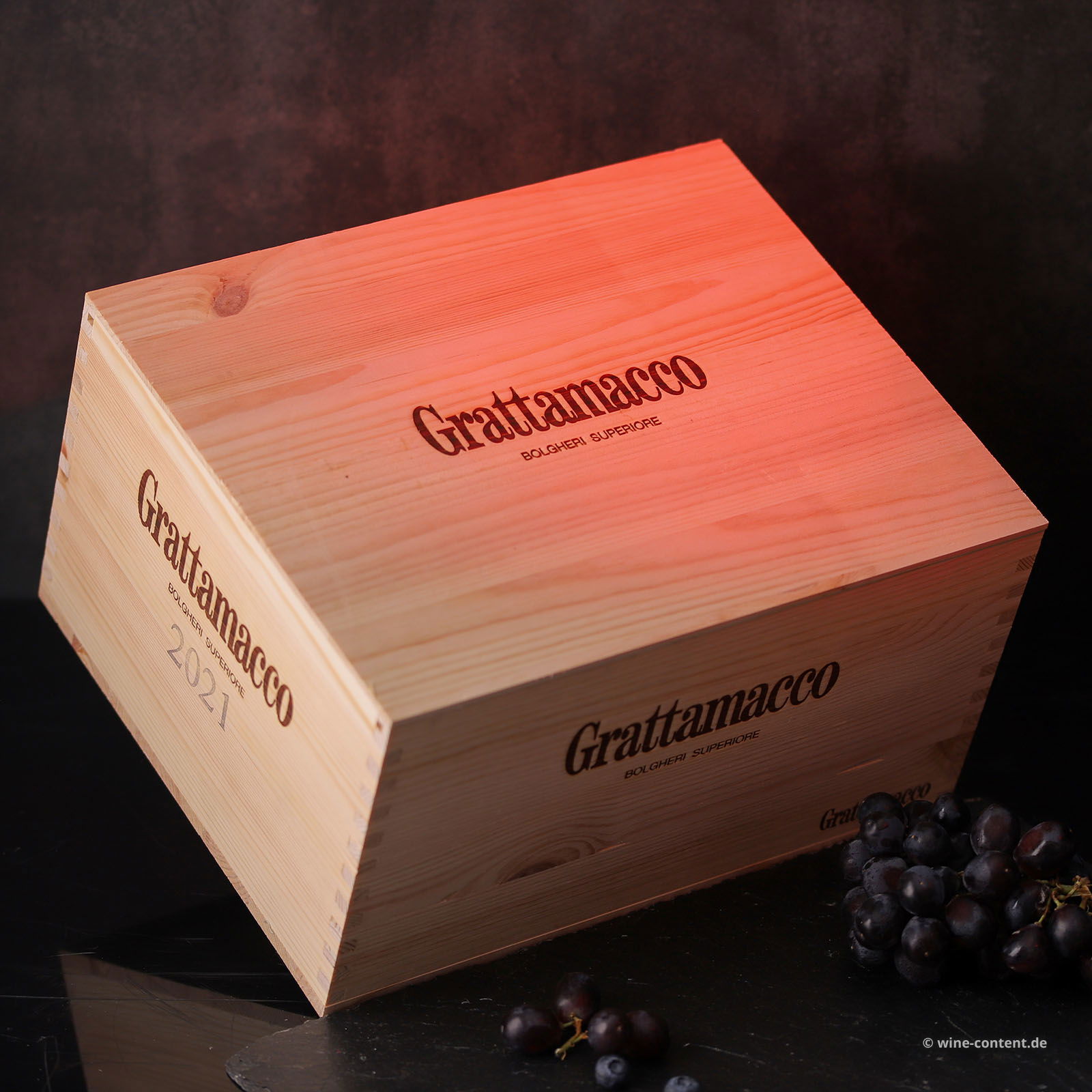 6er-Holzkiste Bolgheri Rosso Superiore 2021 Bio