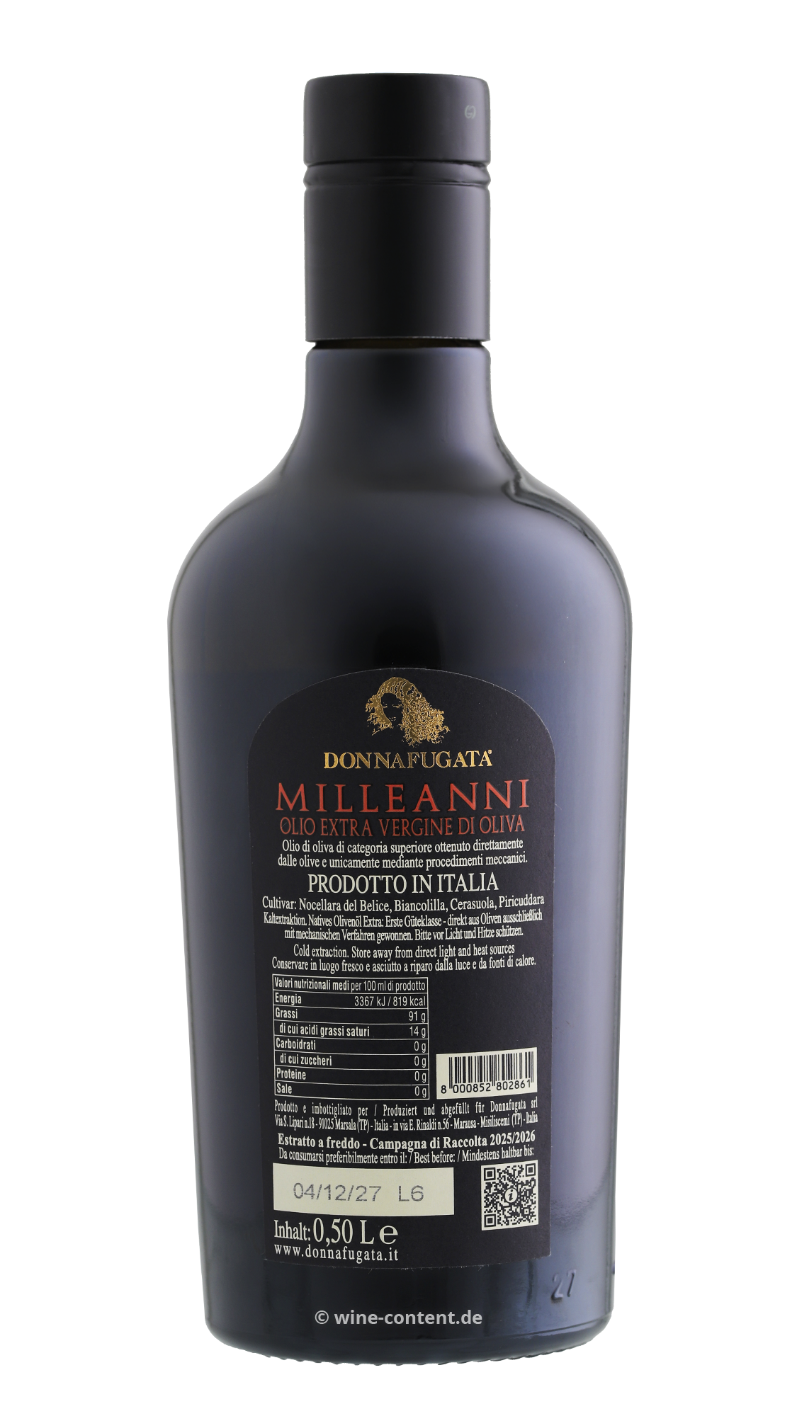 0,5 L Olivenöl Extra Vergine 2025 Milleanni