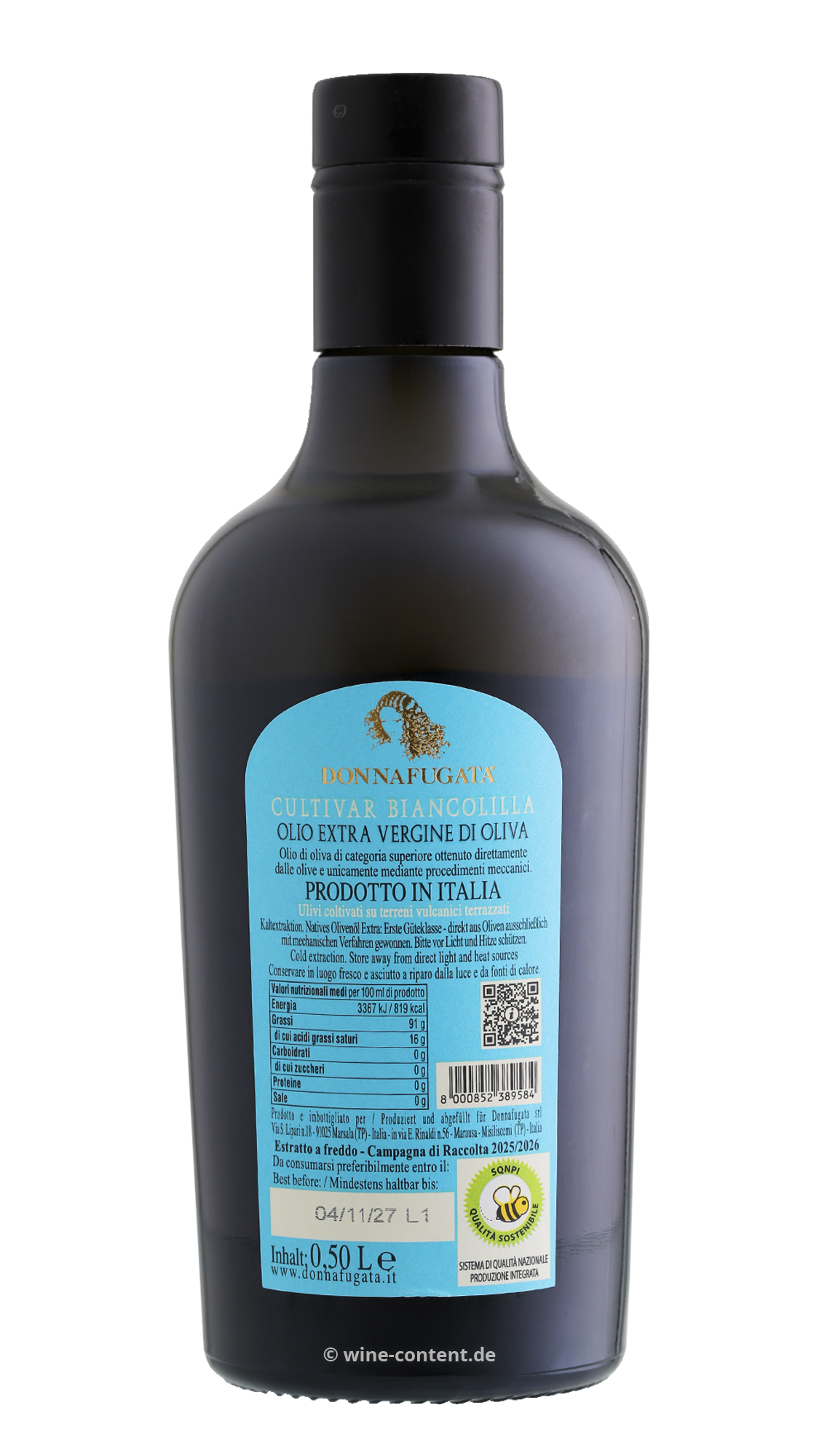 0,5 L Olivenöl Extra Vergine 2025 Biancolilla