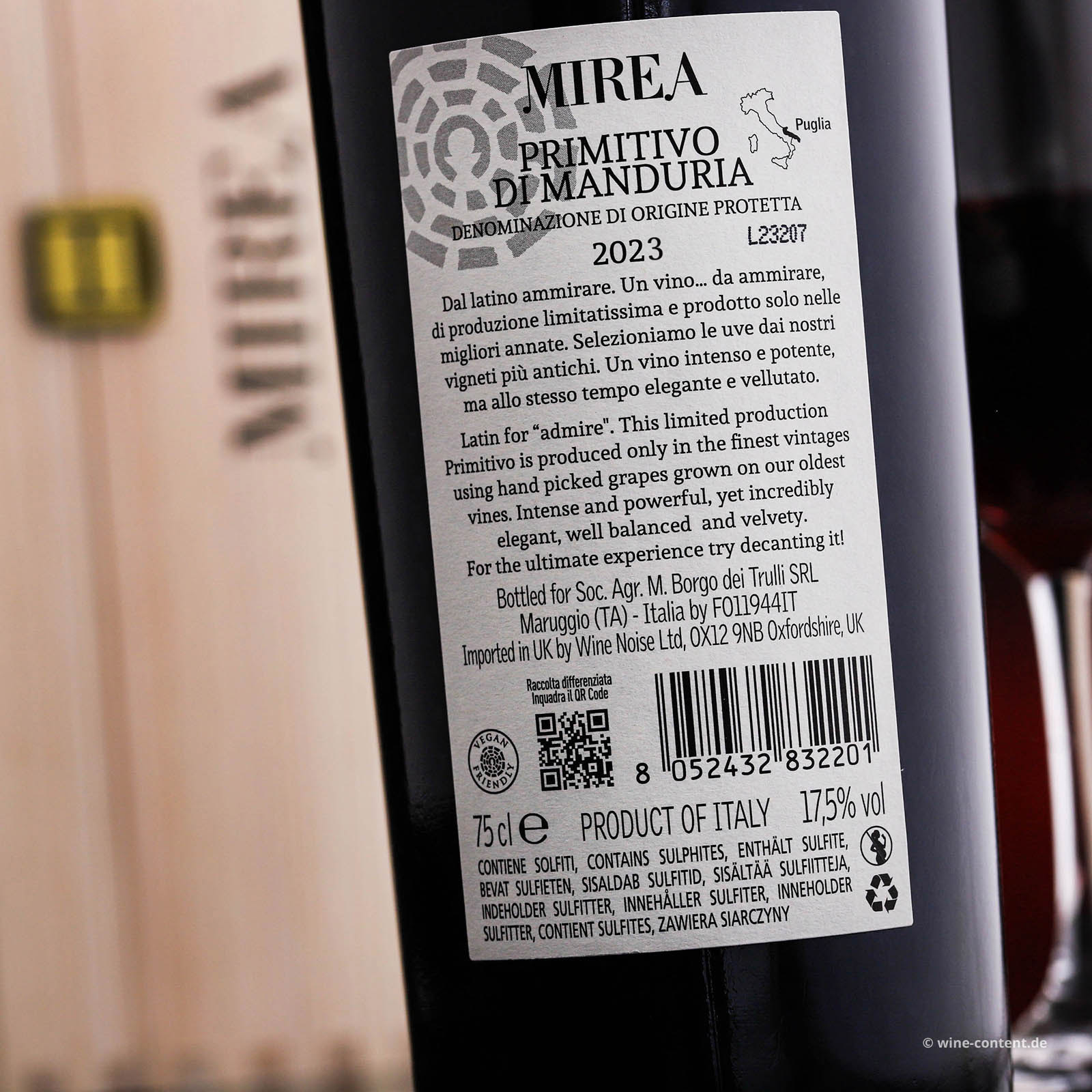 6er-Holzkiste Primitivo di Manduria 2023 Mirea
