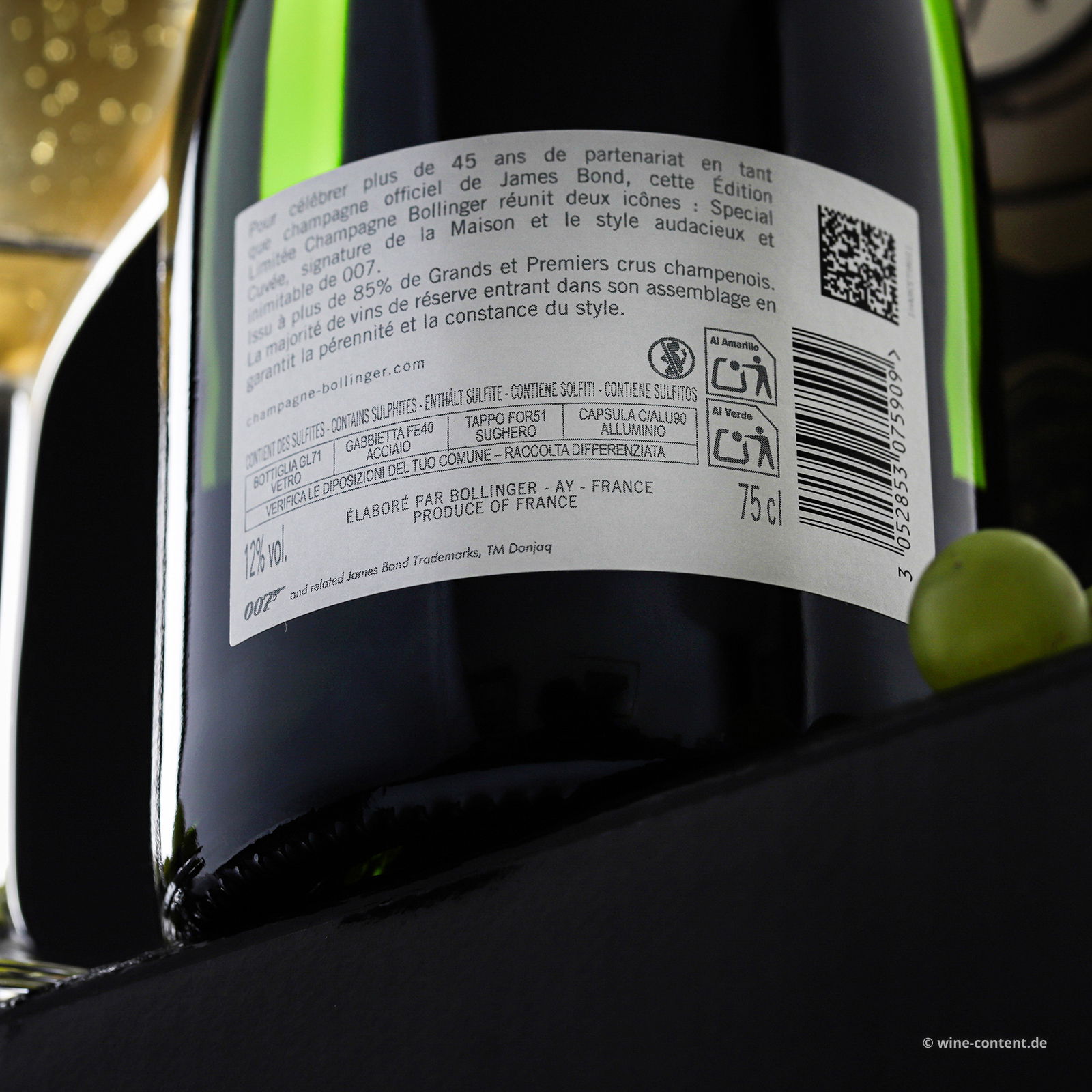 Champagner Special Cuvée Brut Limited Edition James Bond 007