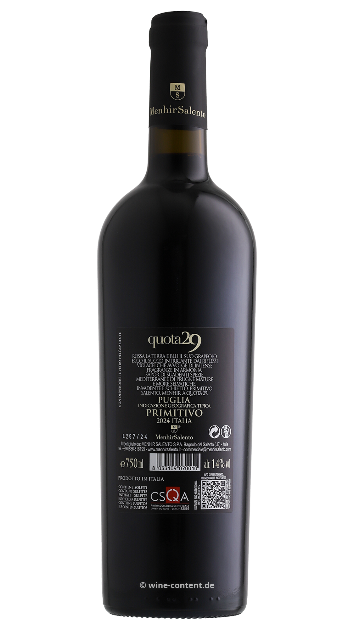 Primitivo 2024 Quota 29