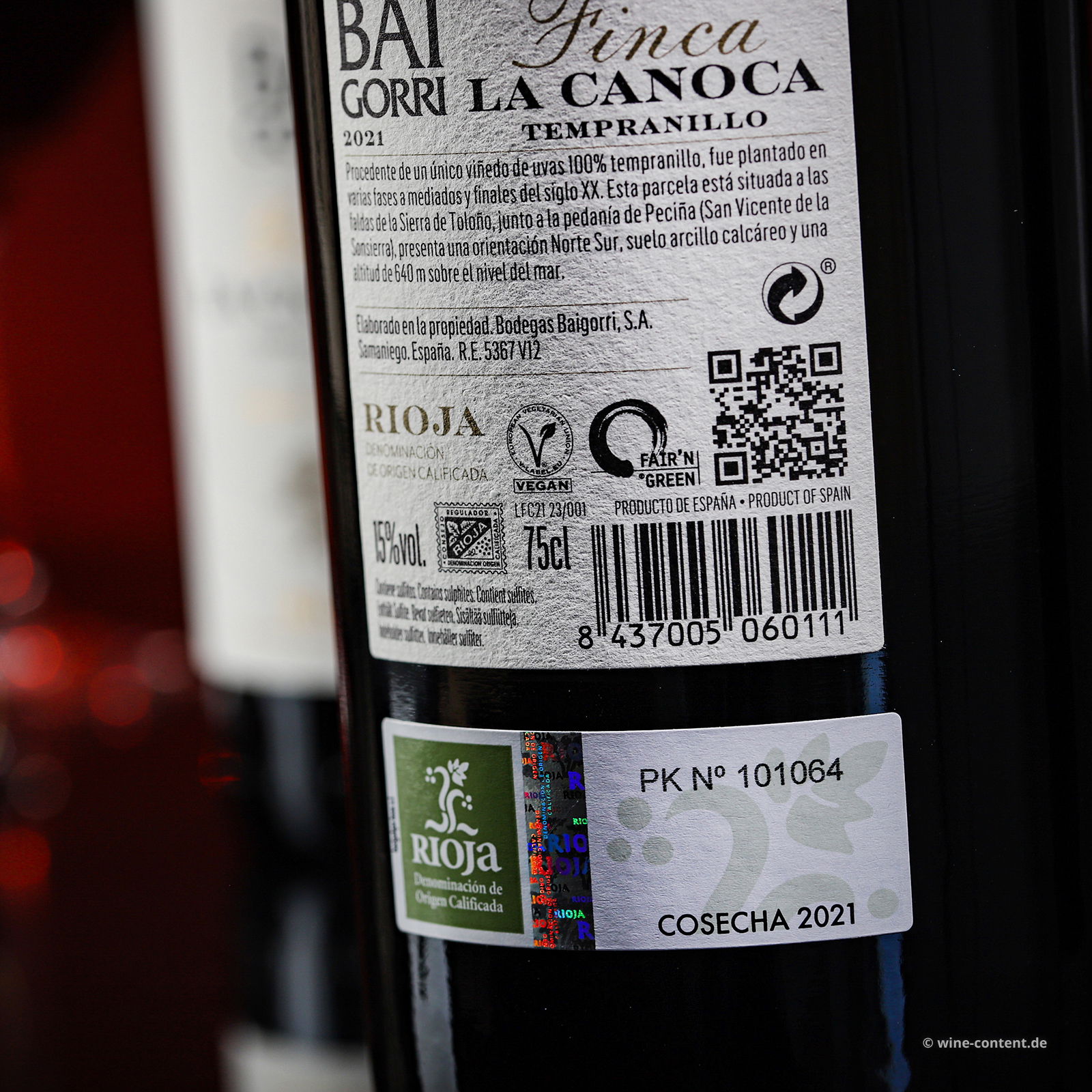 Rioja 2021 Finca La Canoca