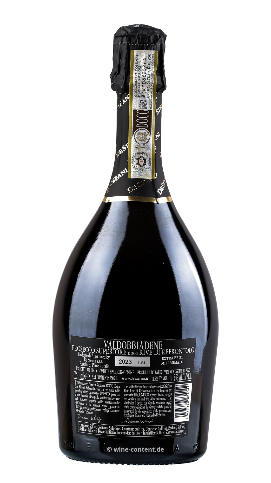Prosecco Superiore Rive di Refrontolo 2023 Extra Brut