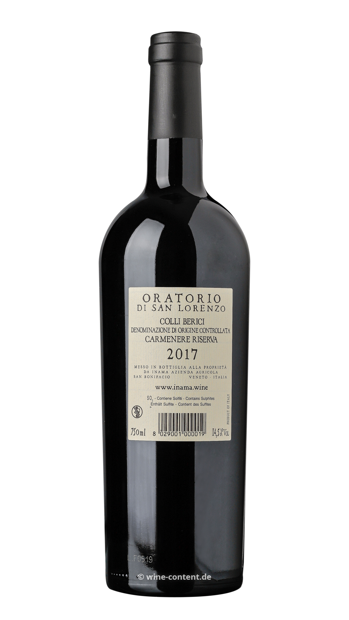 Carmenere Colli Berici Riserva 2017 Oratorio di San Lorenzo