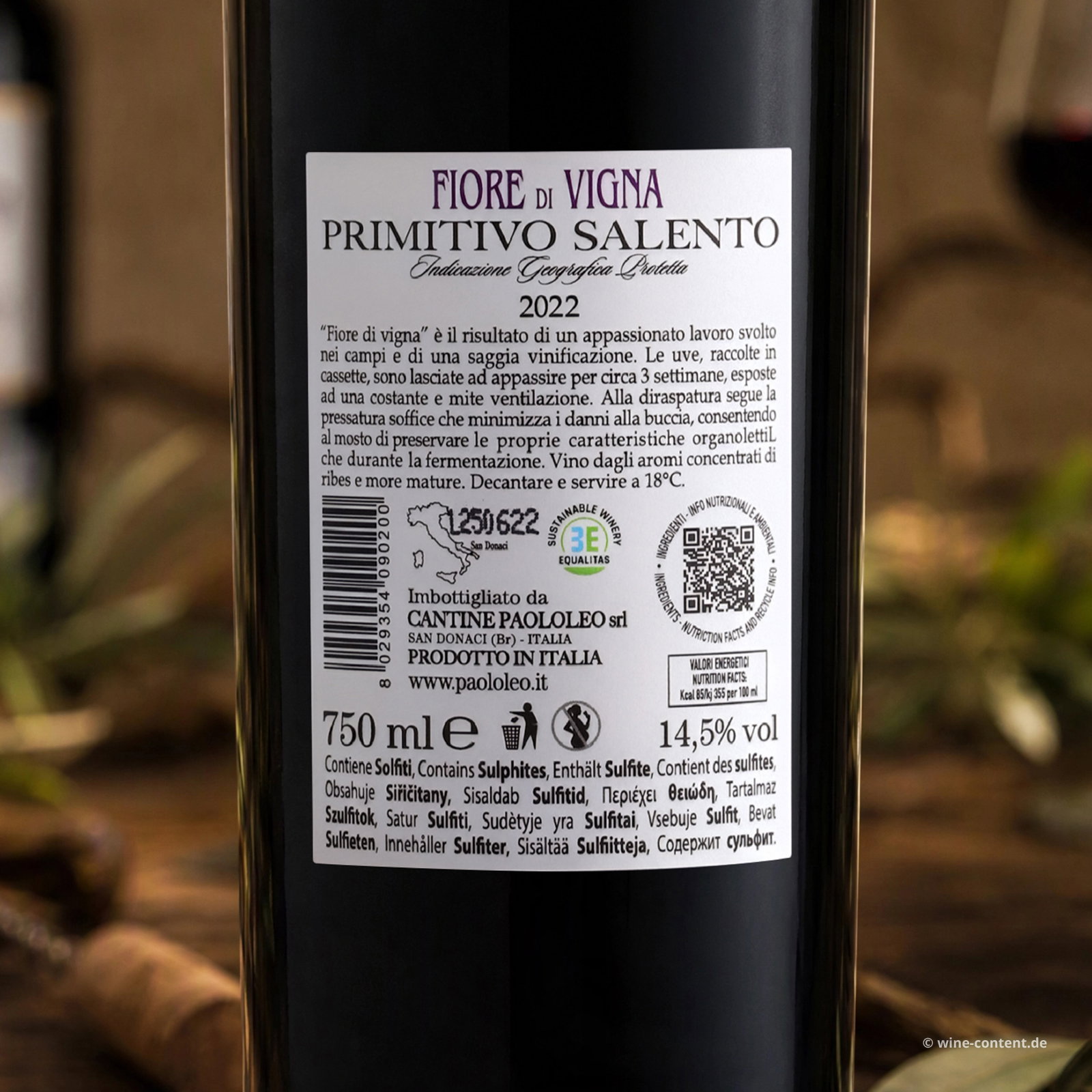 Primitivo Salento 2021 Fiore di Vigna