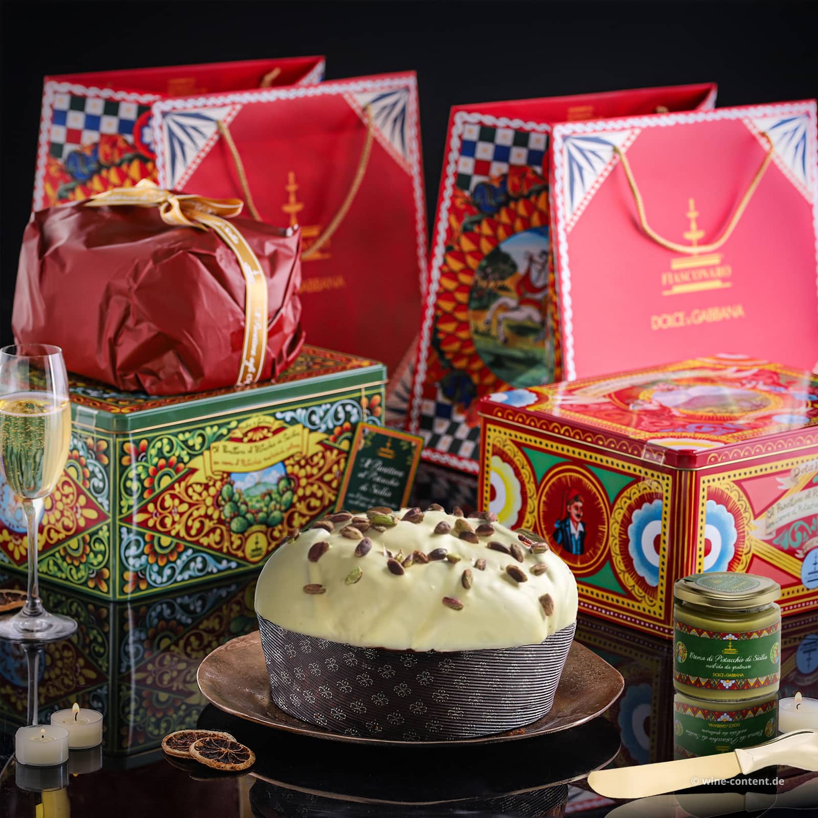 2x Panettone mit sizilianischen Pistazien Dolce & Gabbana 2x Panettone mit sizilianischen Pistazien Dolce & Gabbana