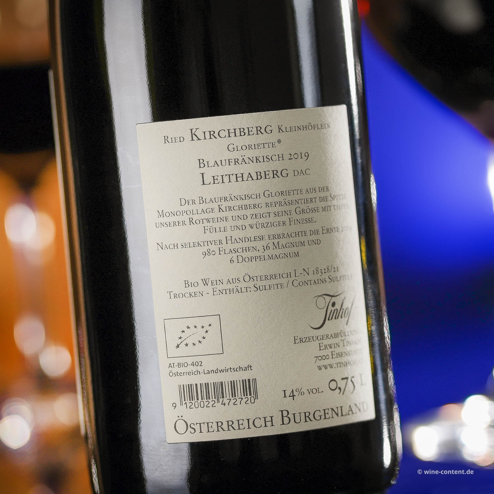 Blaufränkisch 2019 Ried Kirchberg Gloriette Bio