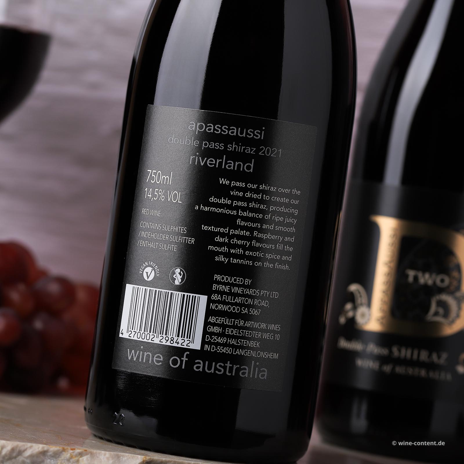 Double-Pass Shiraz 2021 AppassAussi Two