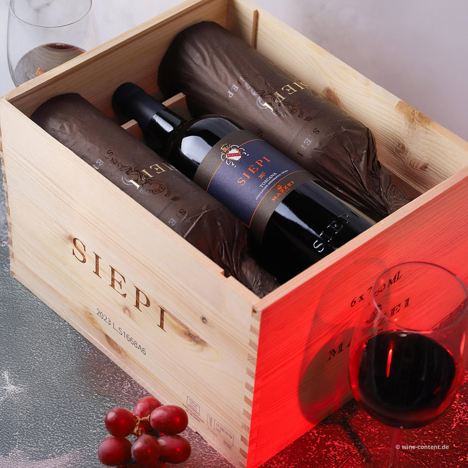 6er-Holzkiste Siepi 2023