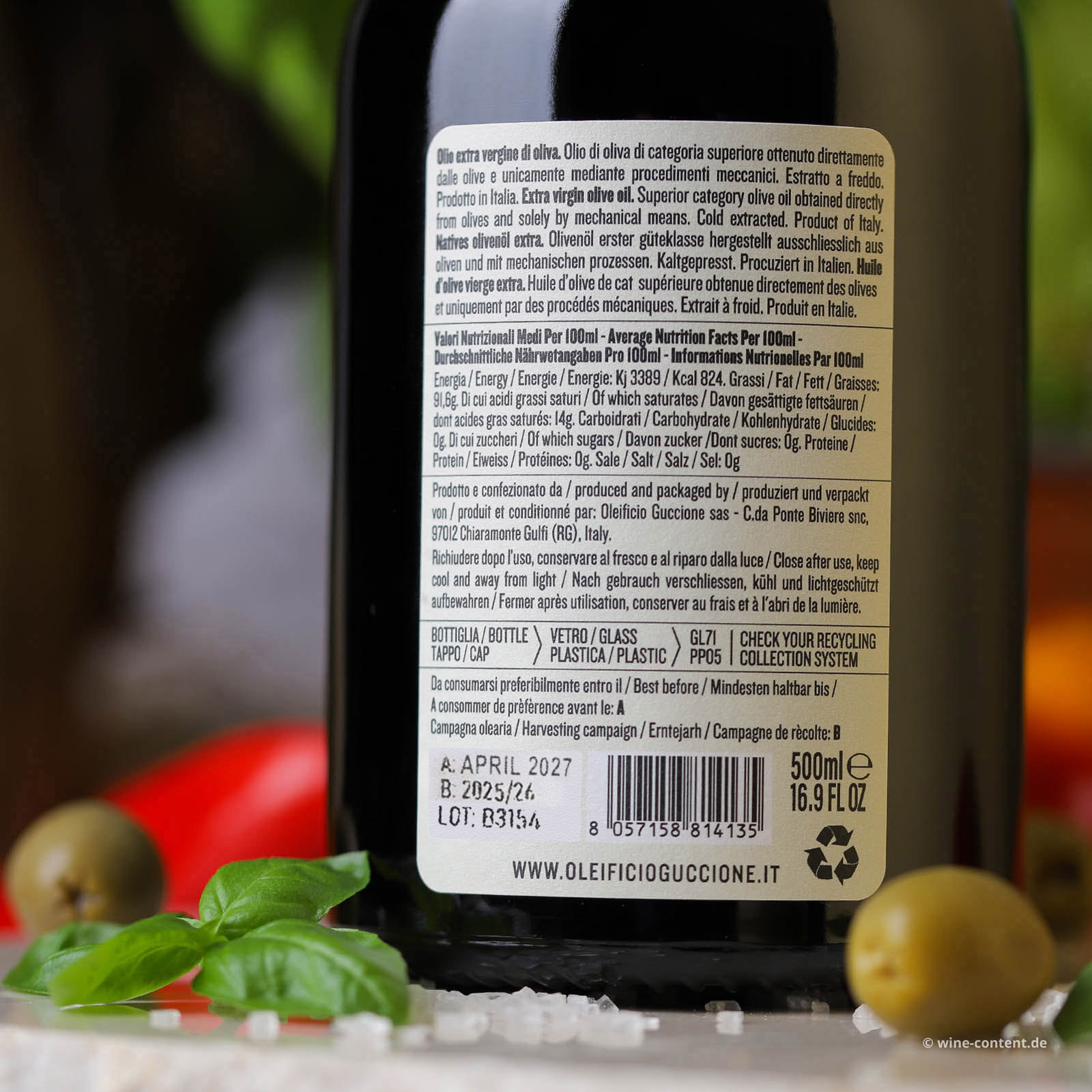 0,5 L Olivenöl Extra Vergine 2025 Fruttato Delicato