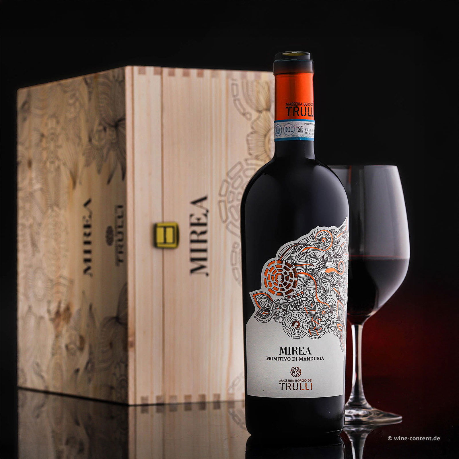 6er-Holzkiste Primitivo di Manduria 2023 Mirea