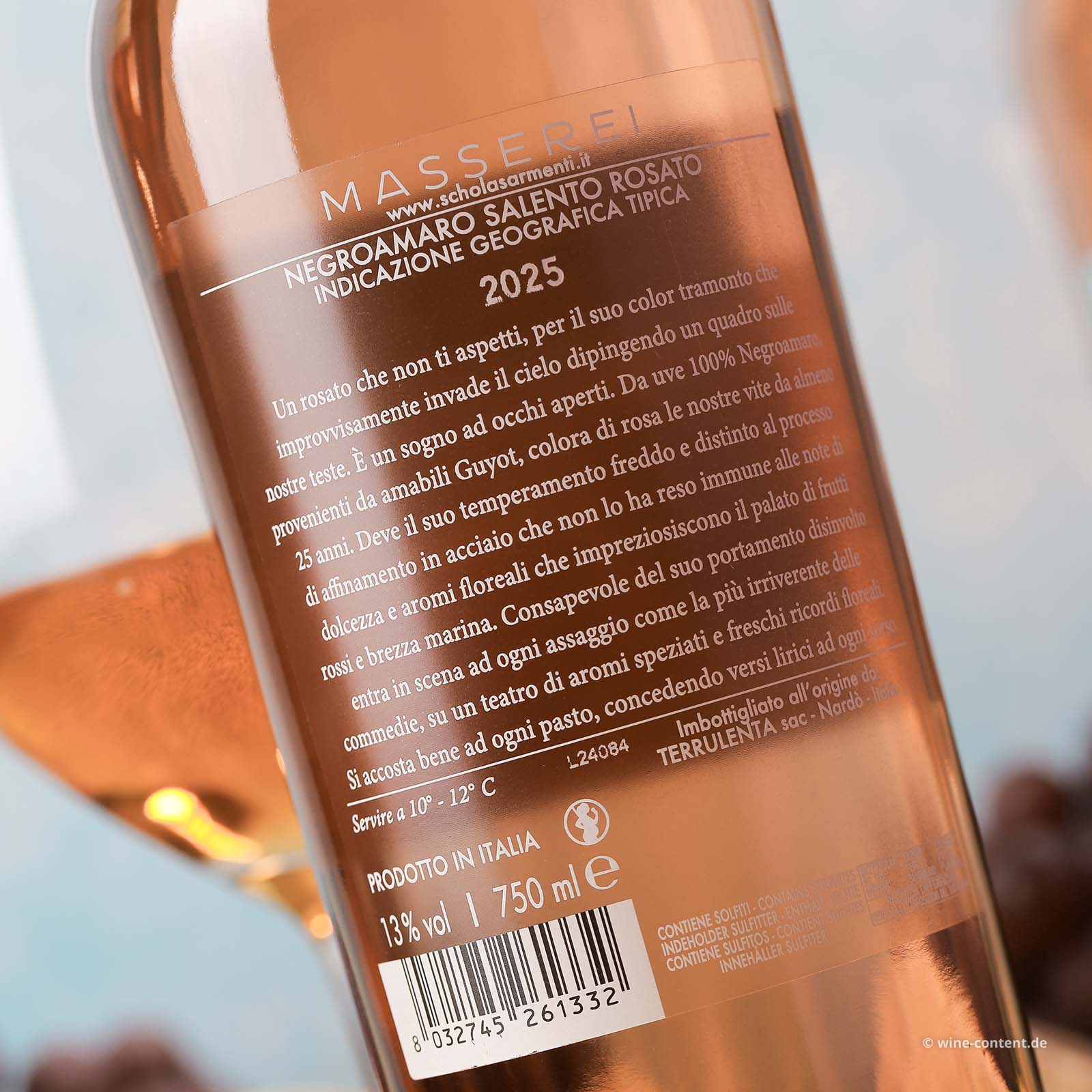 Negroamaro Salento Rosato 2025 Masserei