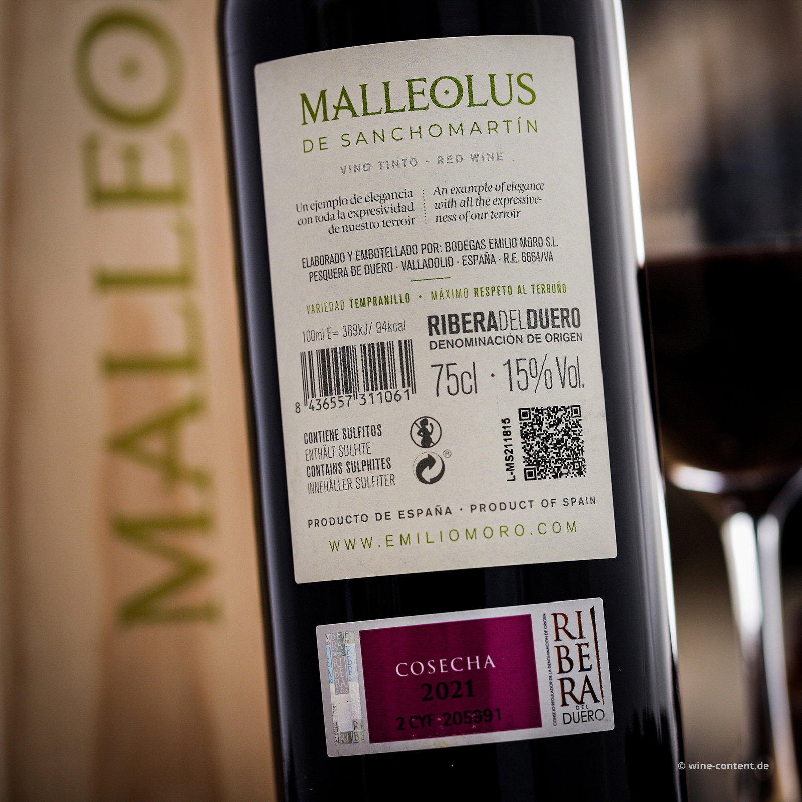 3er-Holzkiste Malleolus de Sanchomartin 2021