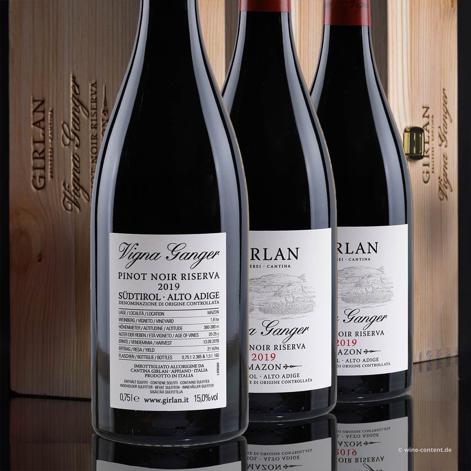 3er-Paket Pinot Noir Riserva 2019 Vigna Ganger