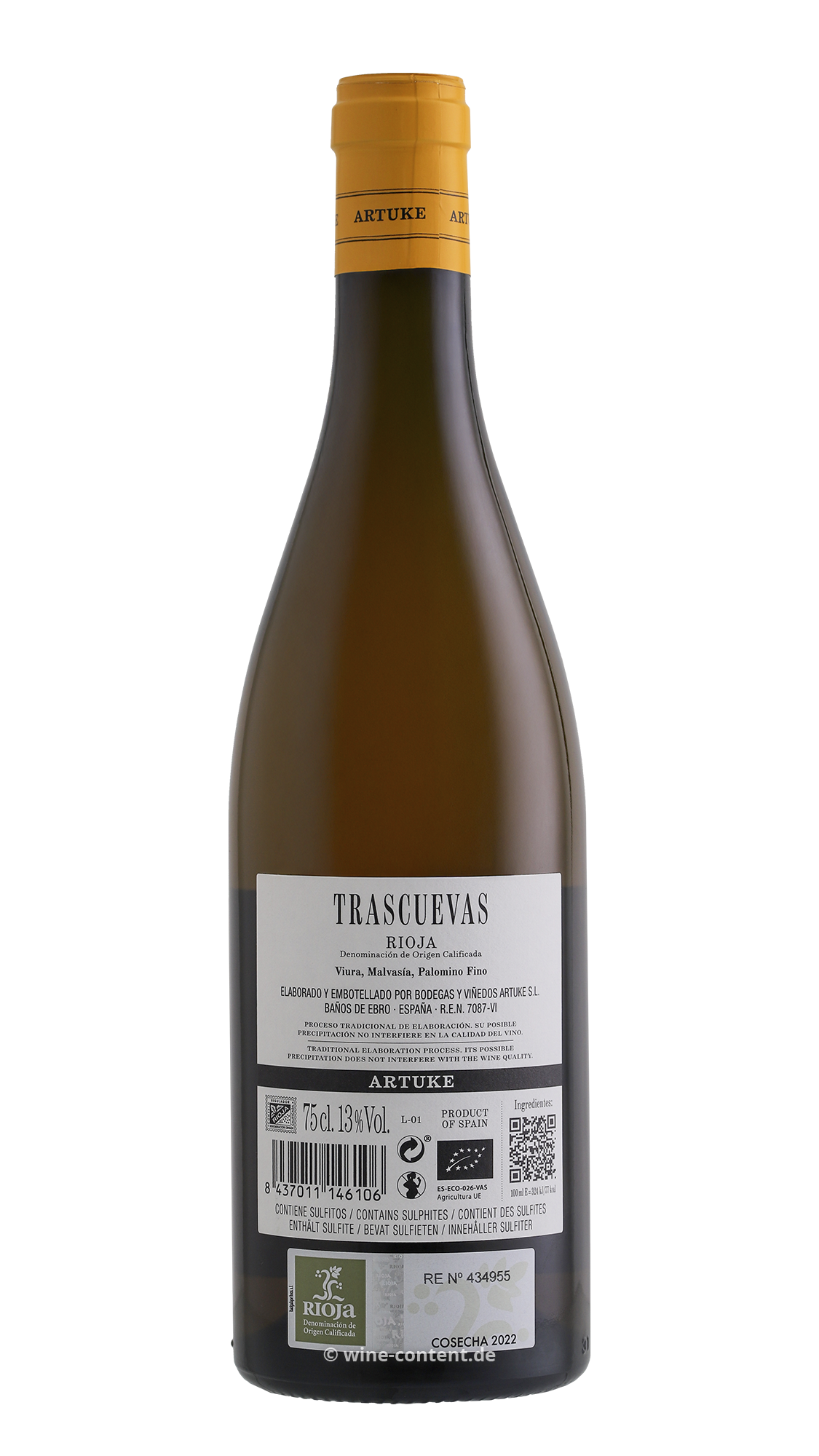 Rioja Blanco 2022 Trascuevas Bio