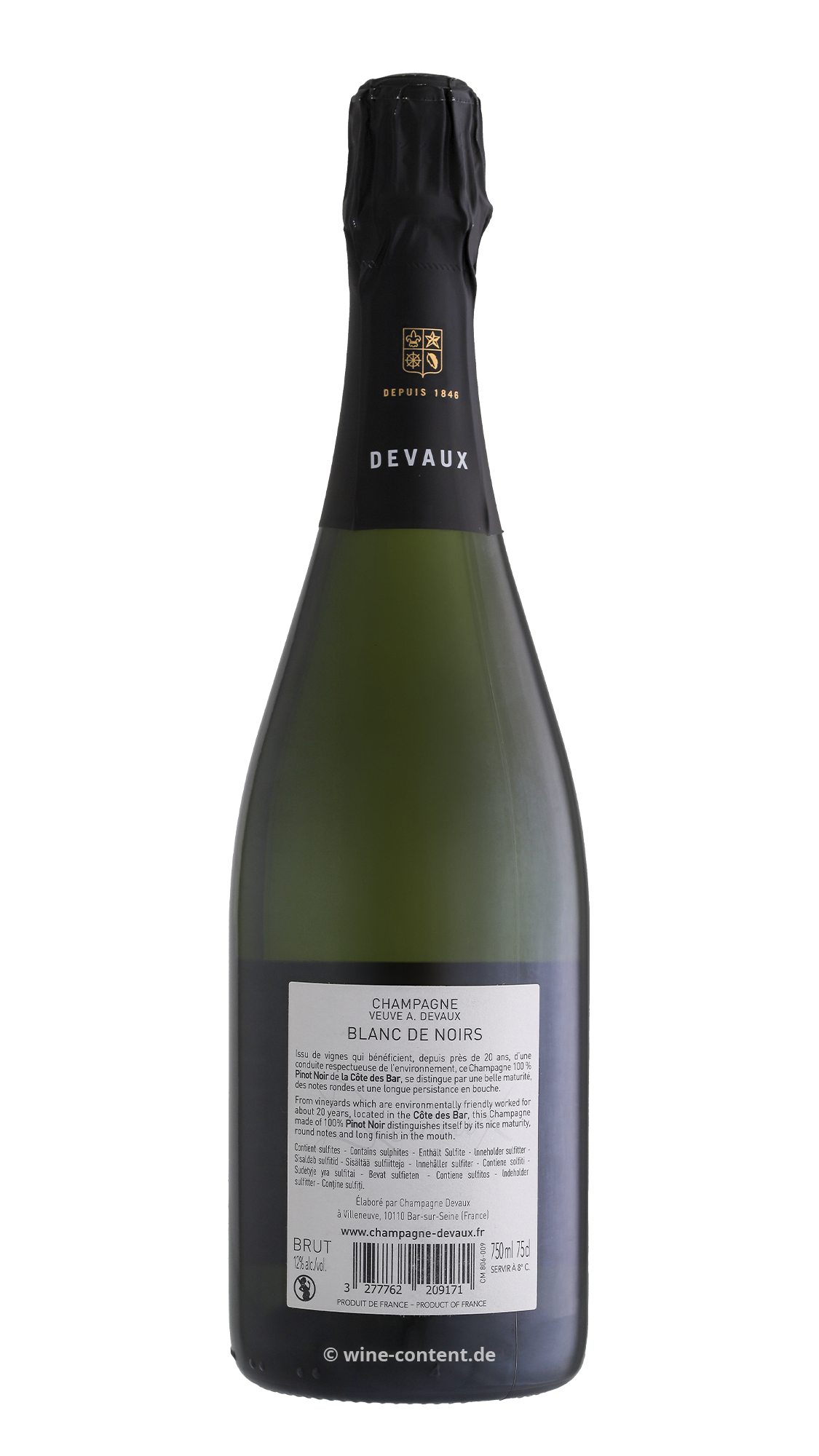 Champagner Blanc de Noirs Coeur des Bar Brut