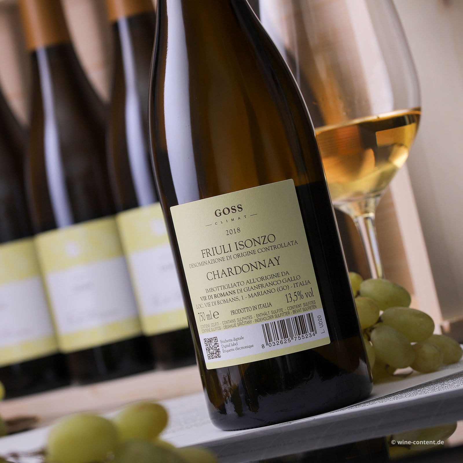 6er-Holzkiste Chardonnay 2018 Goss Climat