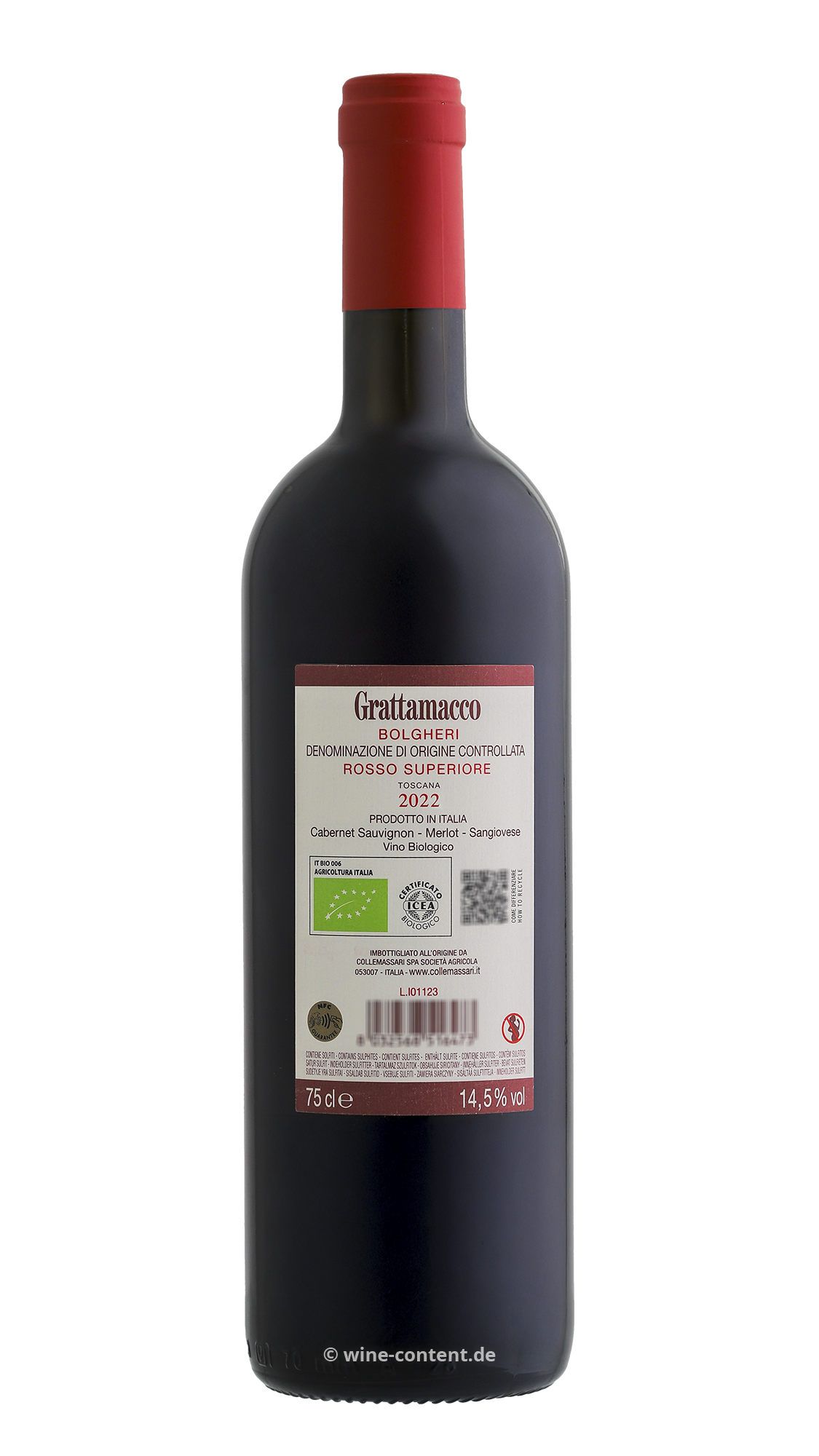 6er-Holzkiste Bolgheri Rosso Superiore 2022 Bio